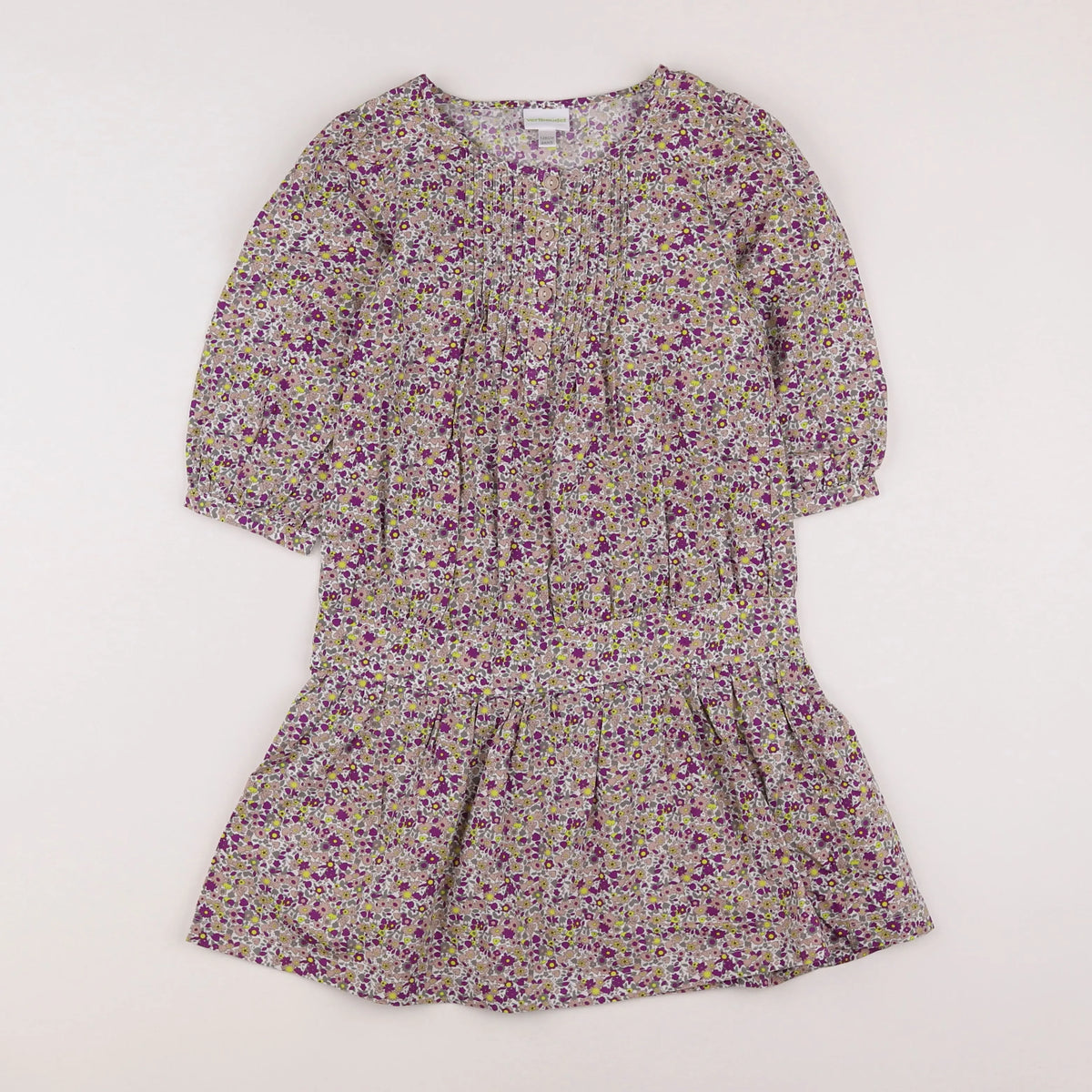 Vertbaudet - robe violet, multicolore - 8 ans