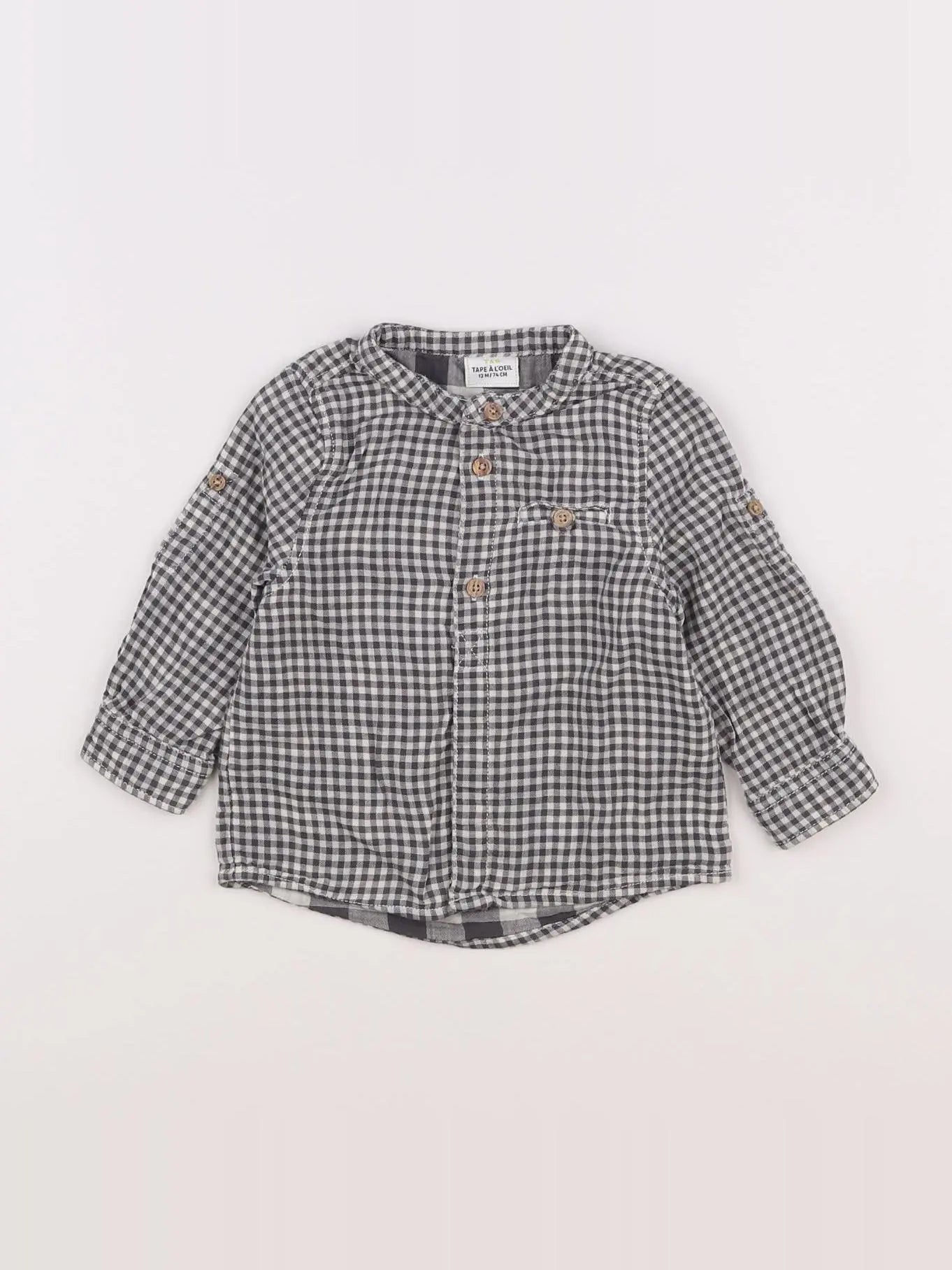 Tape à l'oeil - chemise gris, blanc - 12 mois