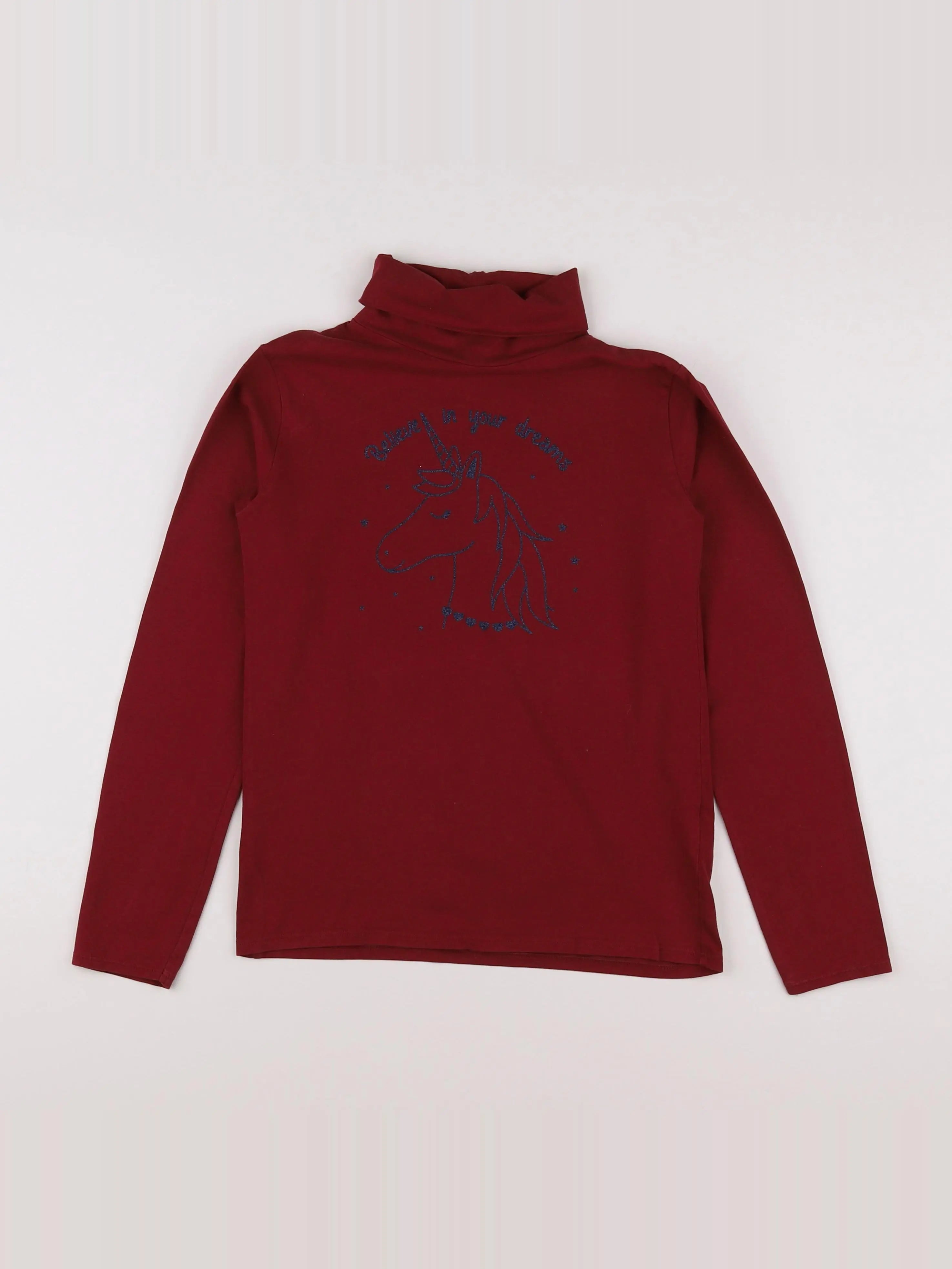 Vertbaudet - sous-pull rouge - 10 ans