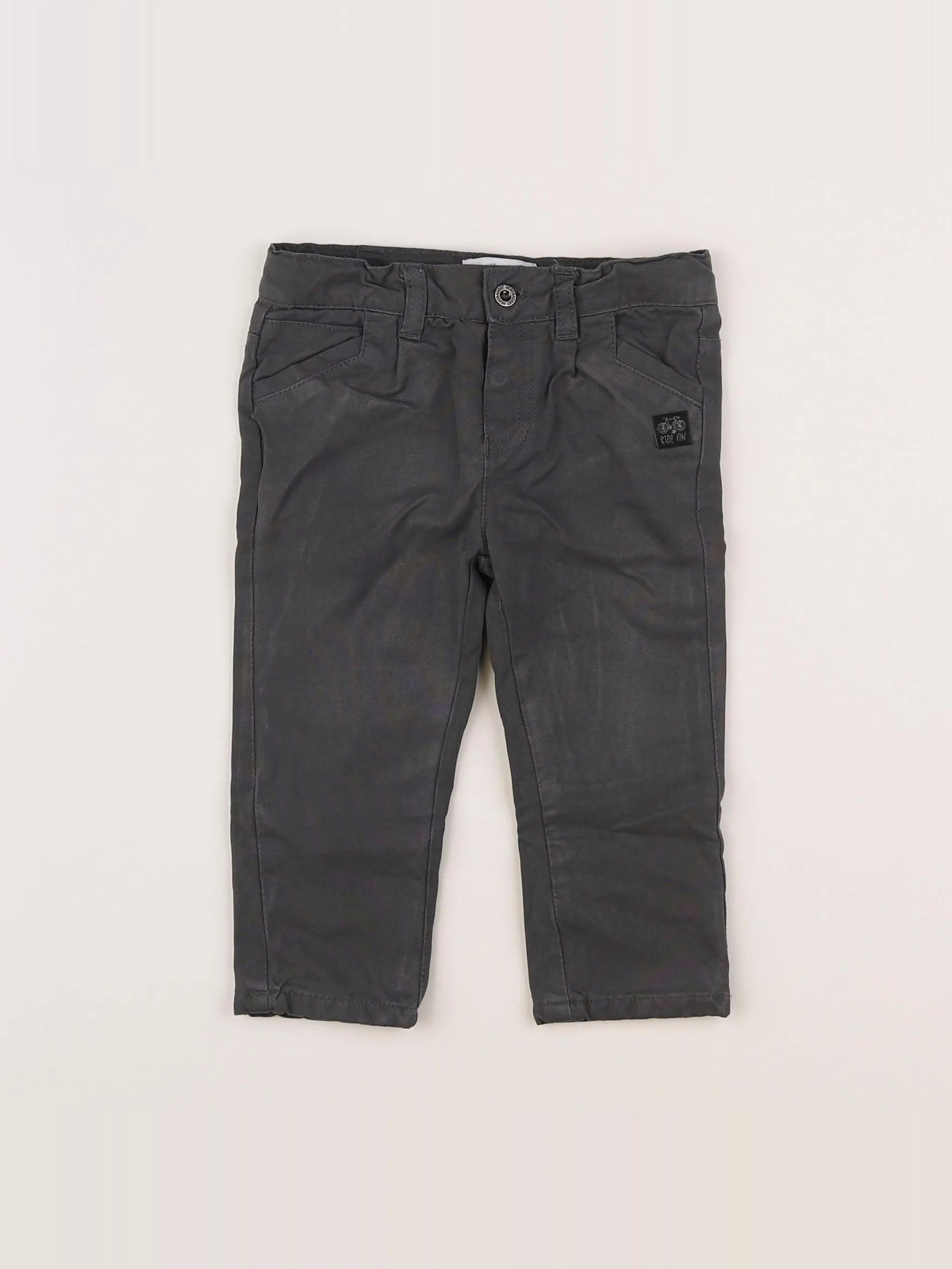 Vertbaudet - pantalon gris - 9 mois