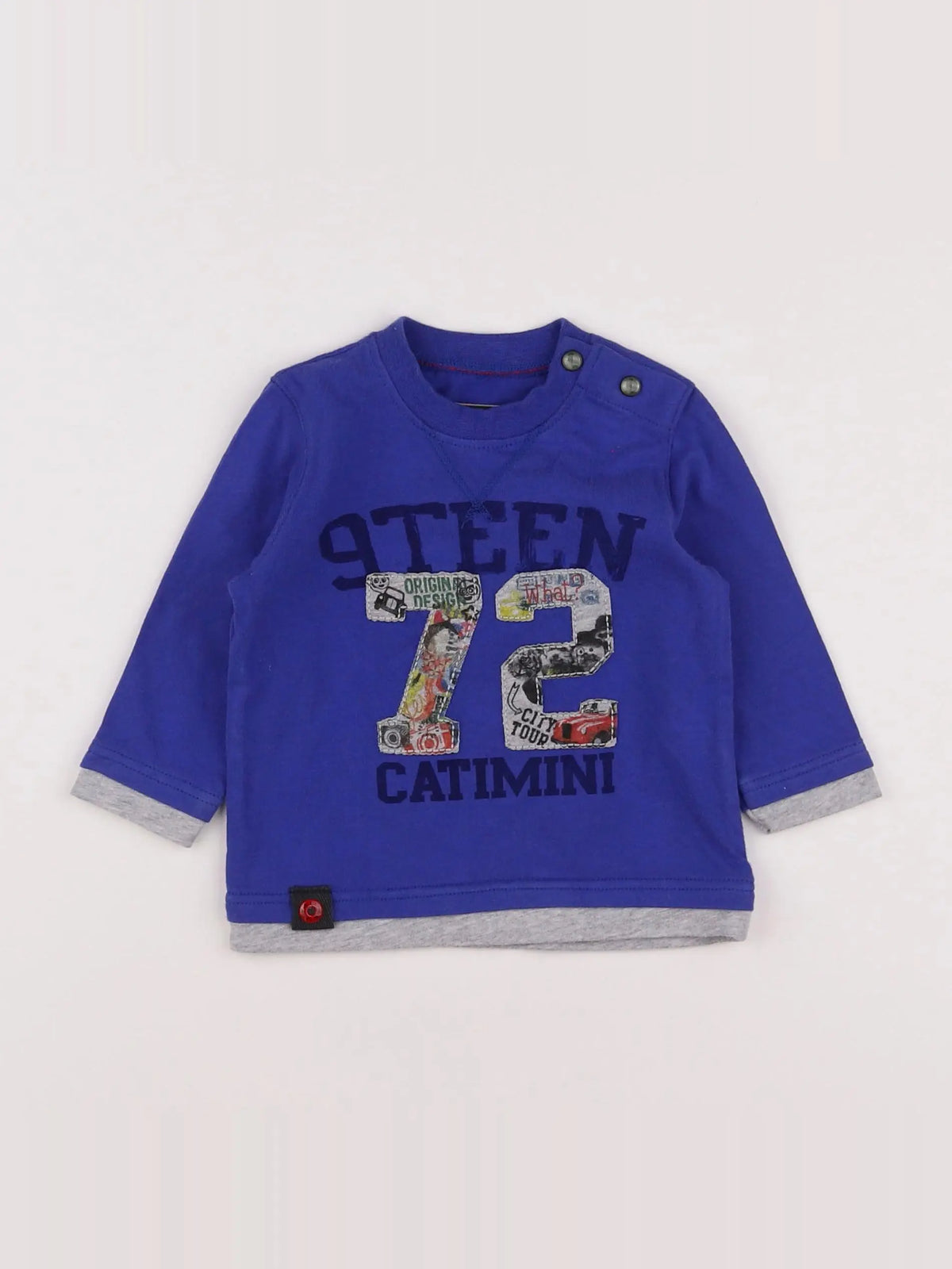 Catimini - tee-shirt bleu - 6 mois