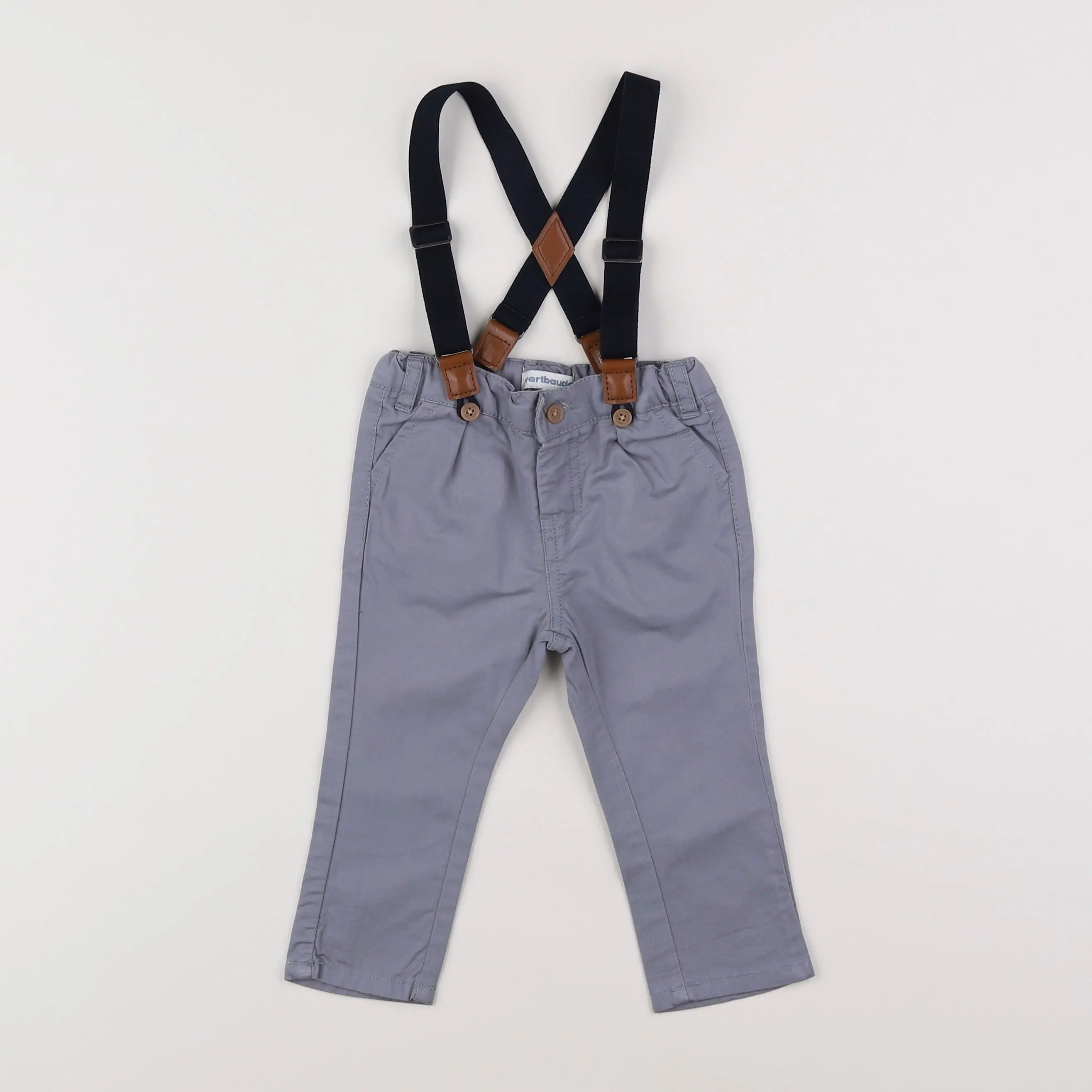 Vertbaudet - pantalon gris - 6 mois