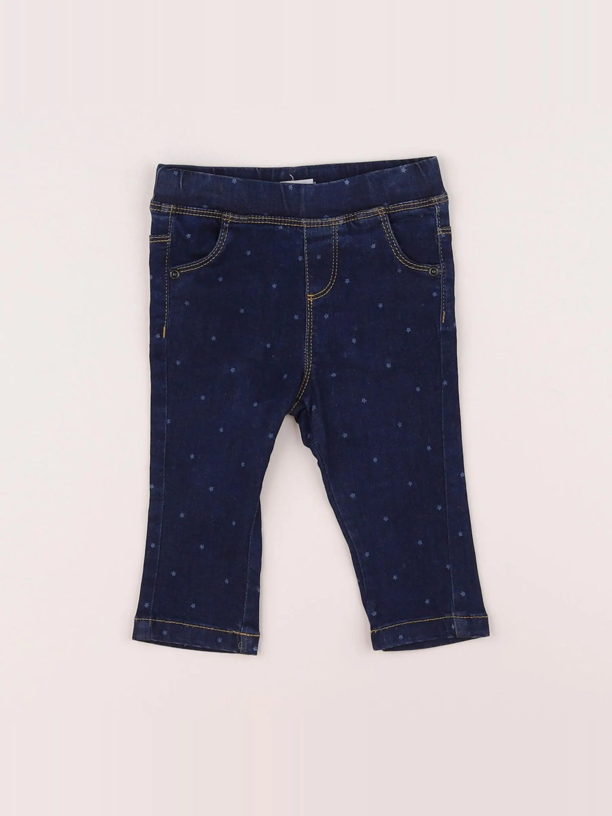 Vertbaudet - jegging bleu - 9 mois