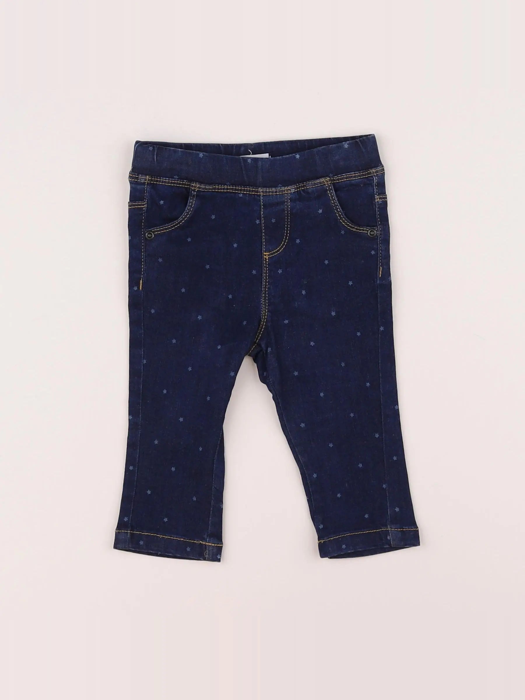 Vertbaudet - jegging bleu - 9 mois