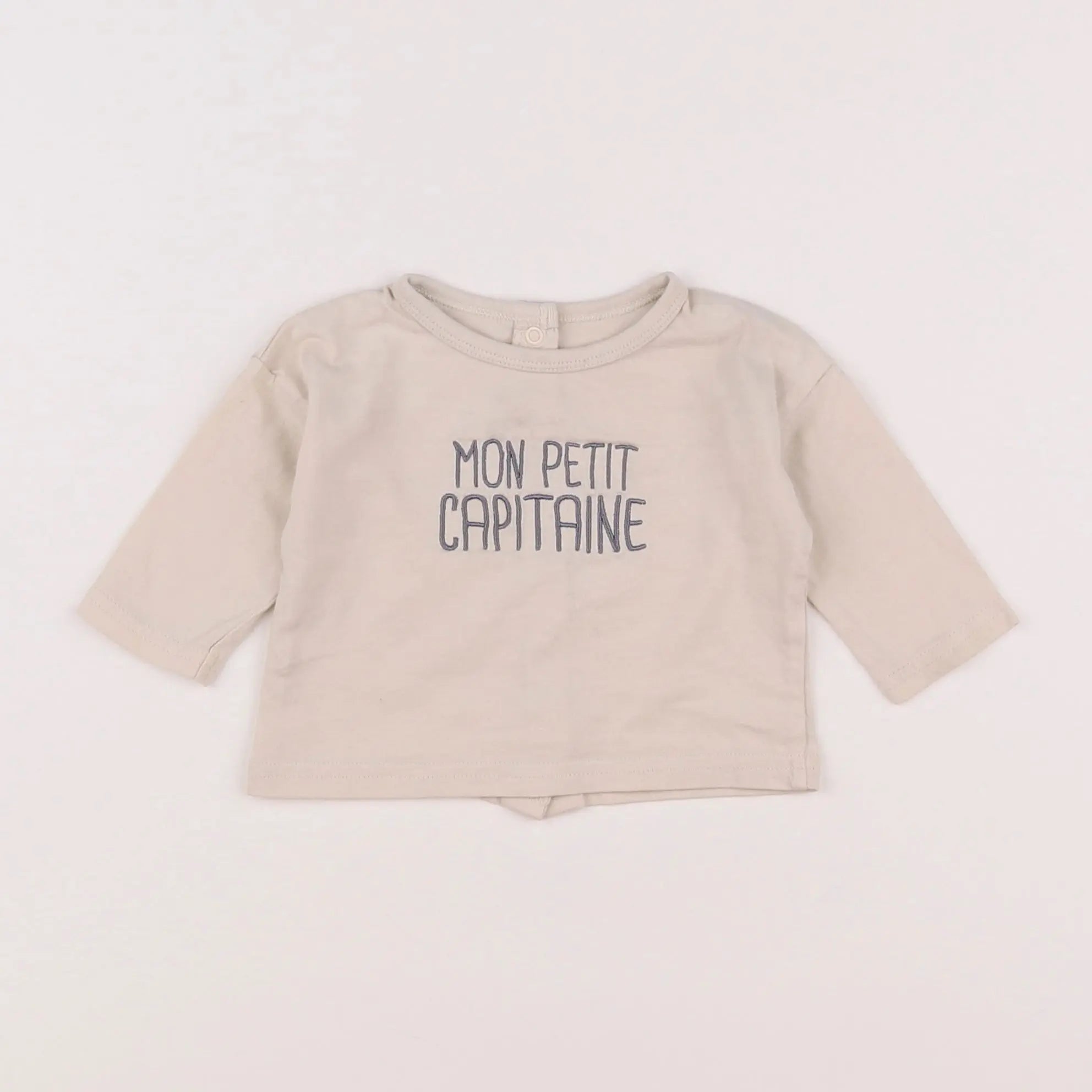 Vertbaudet - tee-shirt beige - 3 mois