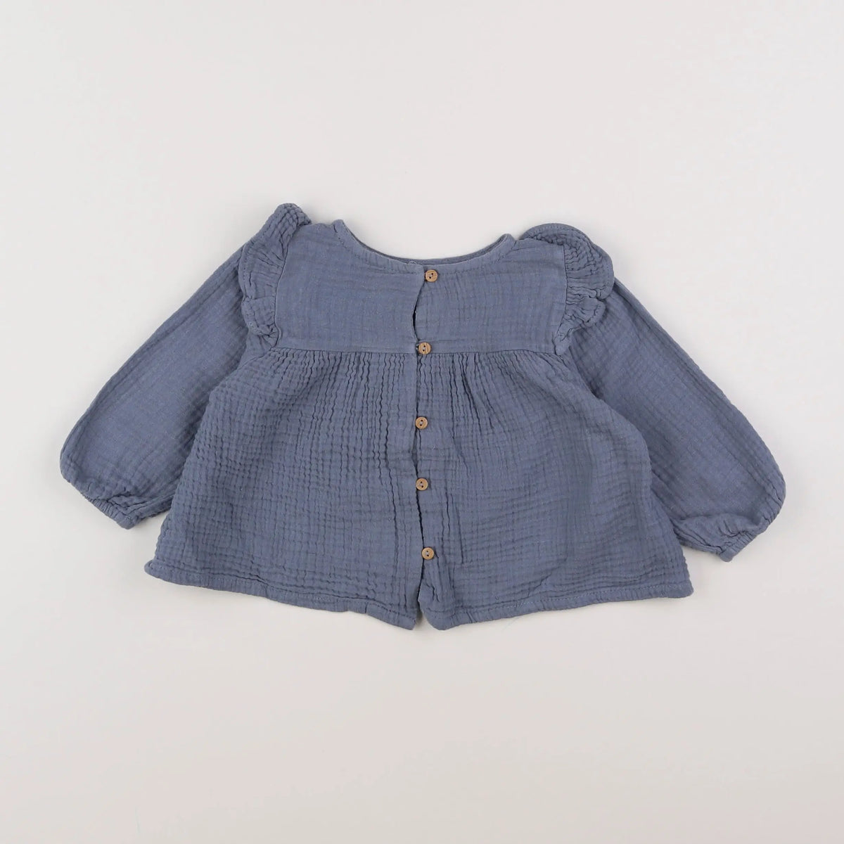 Vertbaudet - blouse bleu - 12 mois