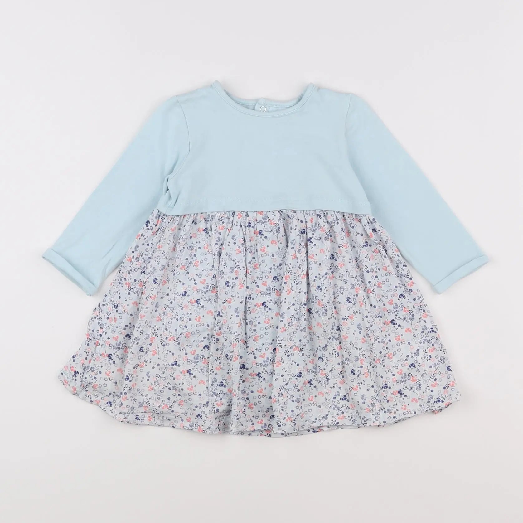 Vertbaudet - robe bleu - 18 mois