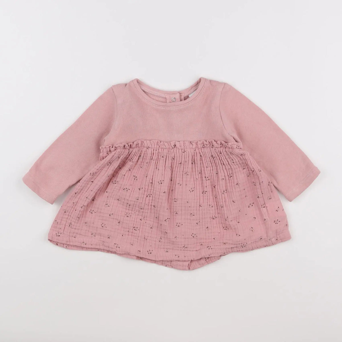 Vertbaudet - robe rose - 9 mois