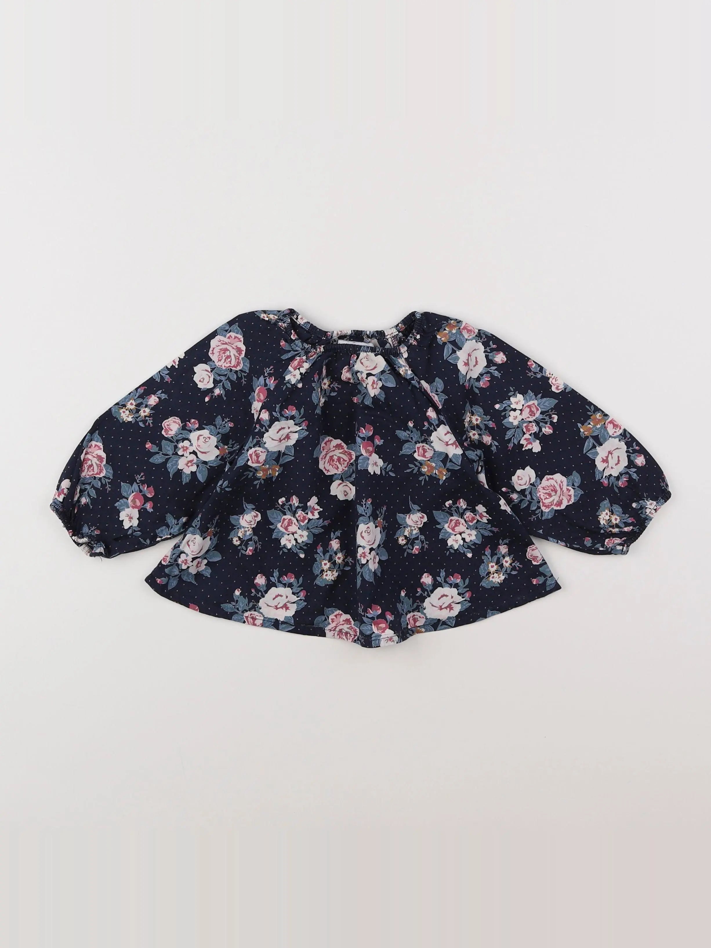 Vertbaudet - blouse bleu - 9 mois