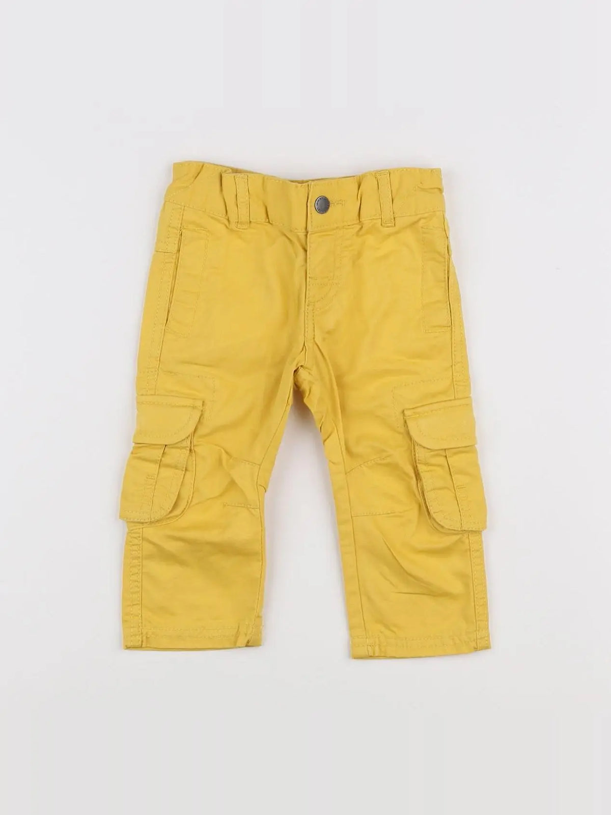 Vertbaudet - pantalon jaune - 12 mois
