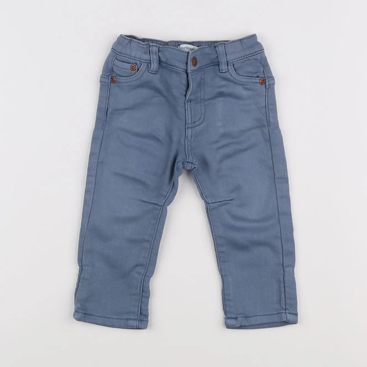 Vertbaudet - pantalon bleu - 6 mois