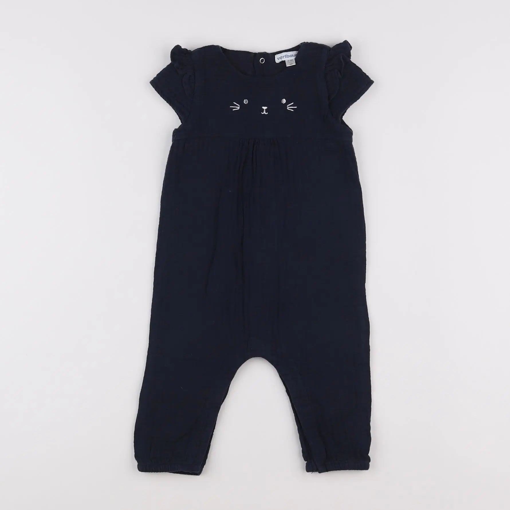 Vertbaudet - combinaison bleu - 9 mois