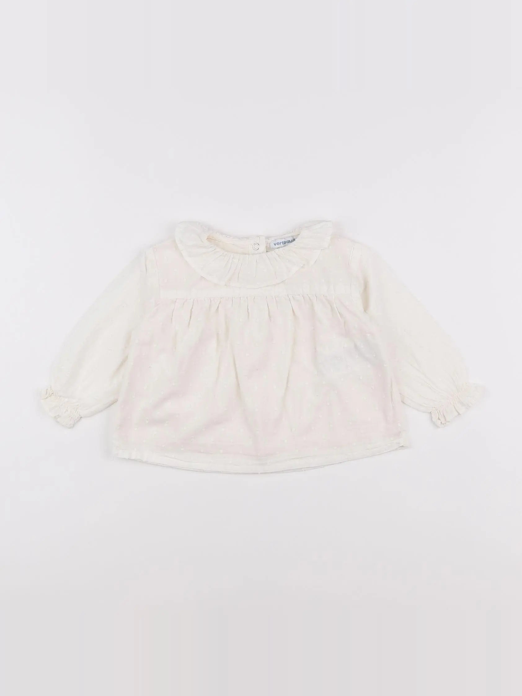 Vertbaudet - blouse blanc - 12 mois