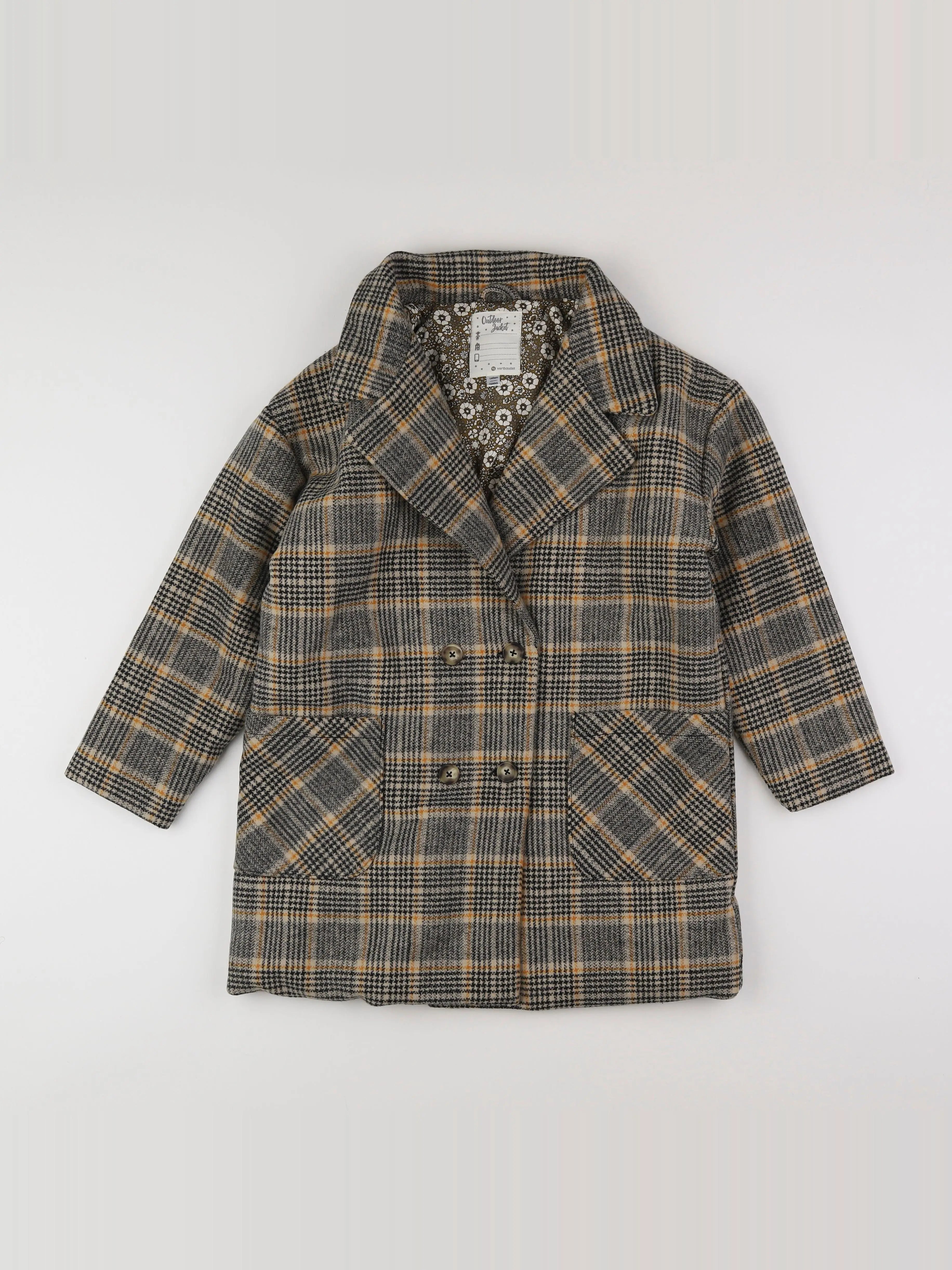 Vertbaudet - manteau beige - 10 ans