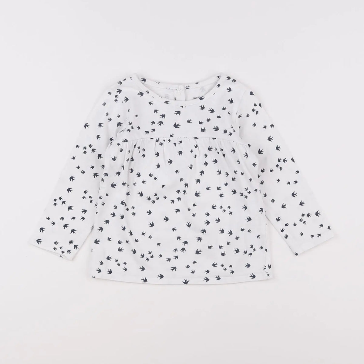 Vertbaudet - tee-shirt blanc, bleu - 18 mois