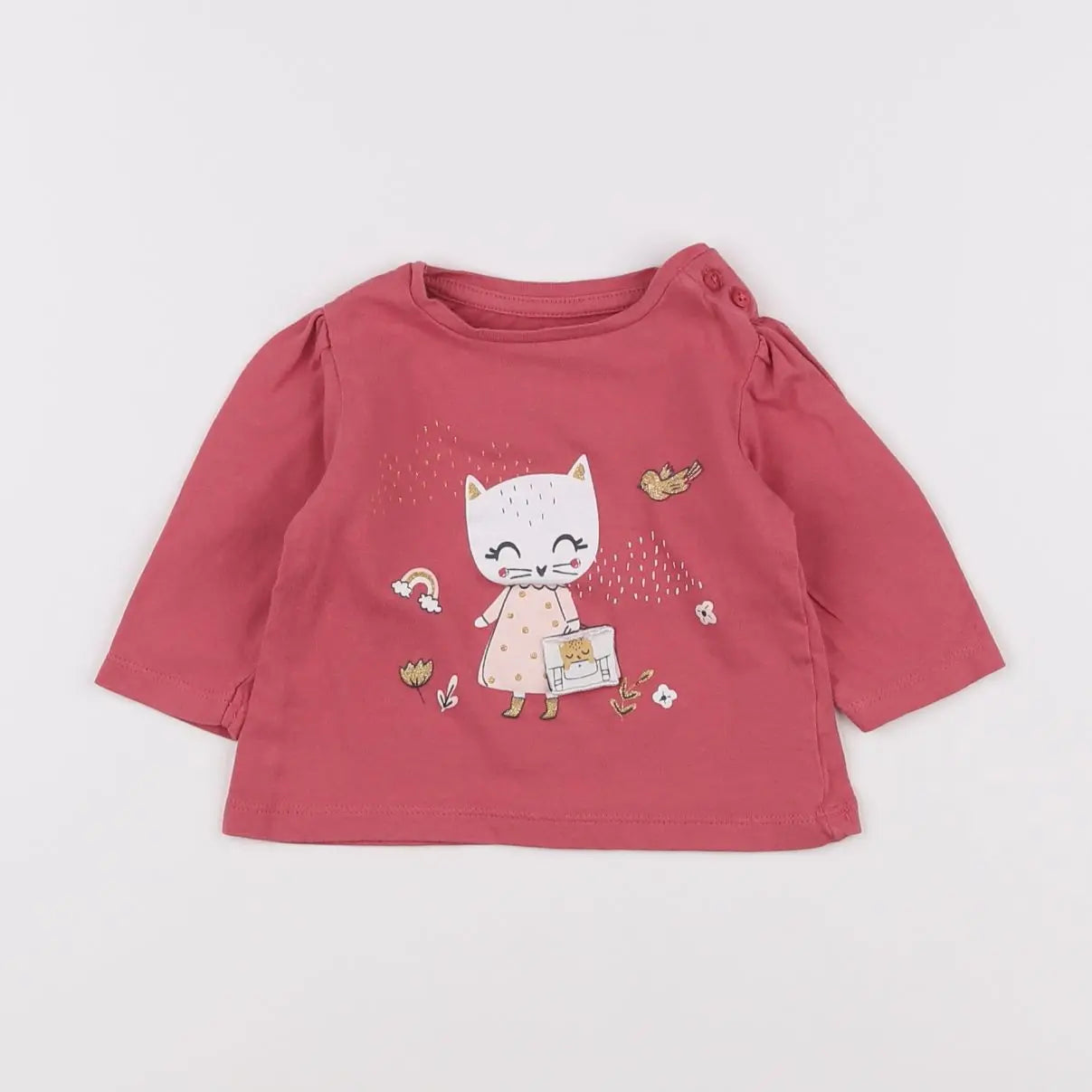 Vertbaudet - tee-shirt rose - 3 mois