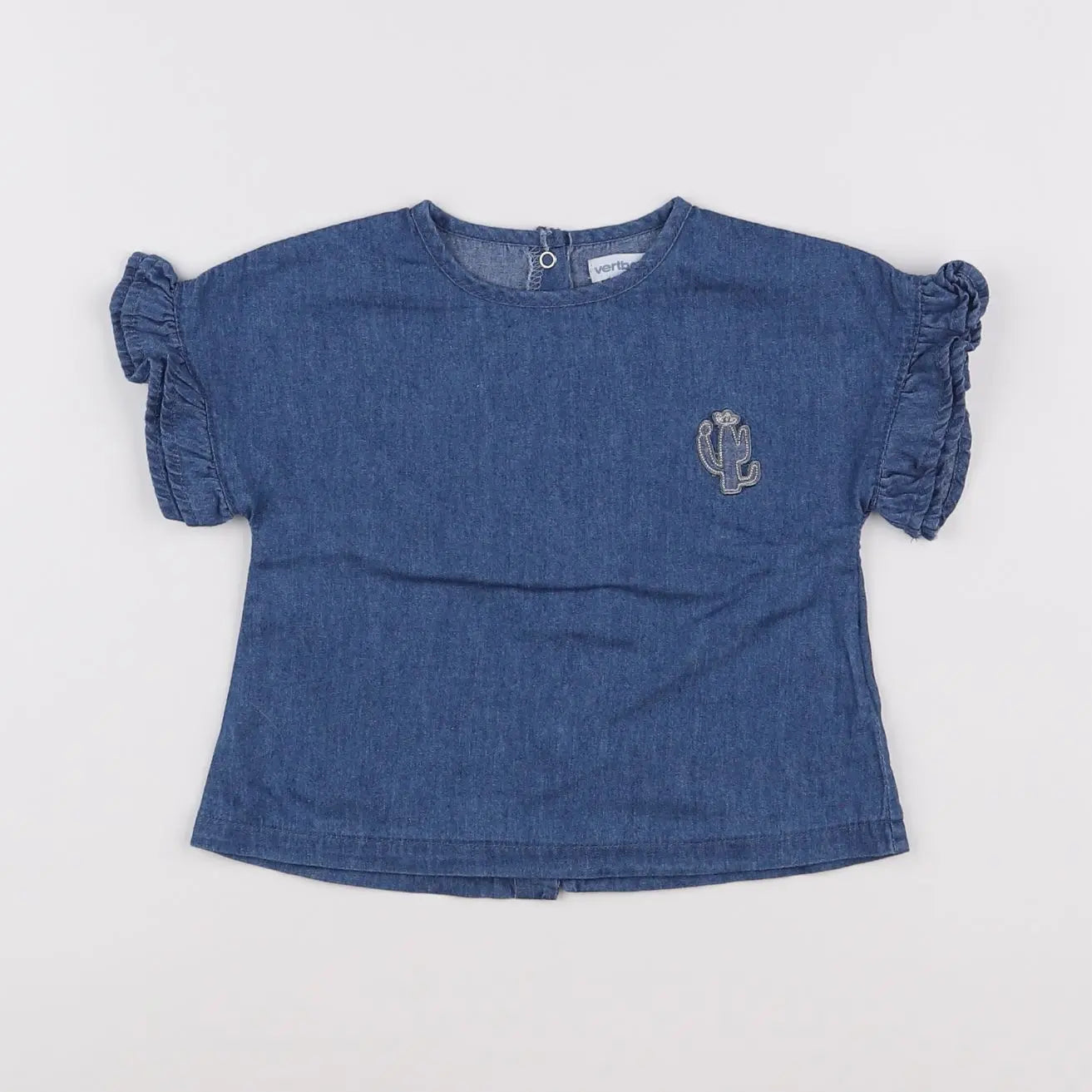 Vertbaudet - blouse bleu - 12 mois