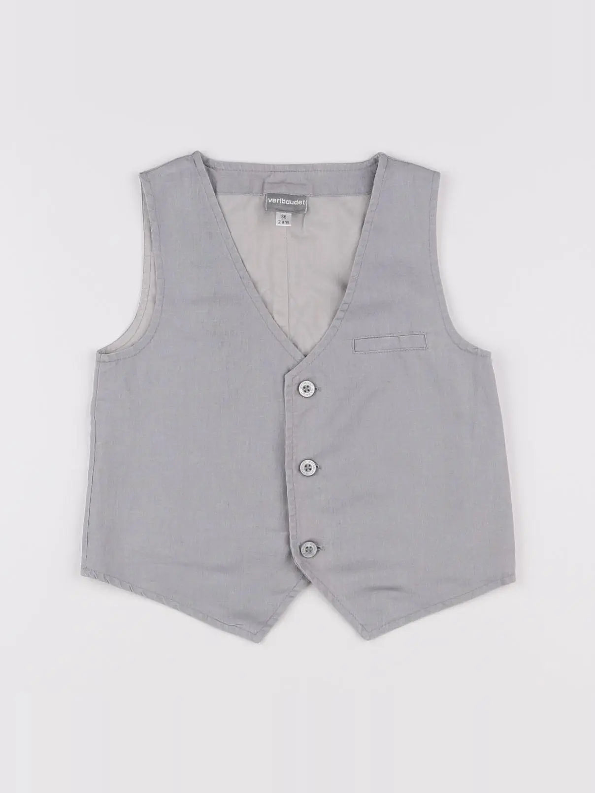 Vertbaudet - gilet gris - 2 ans