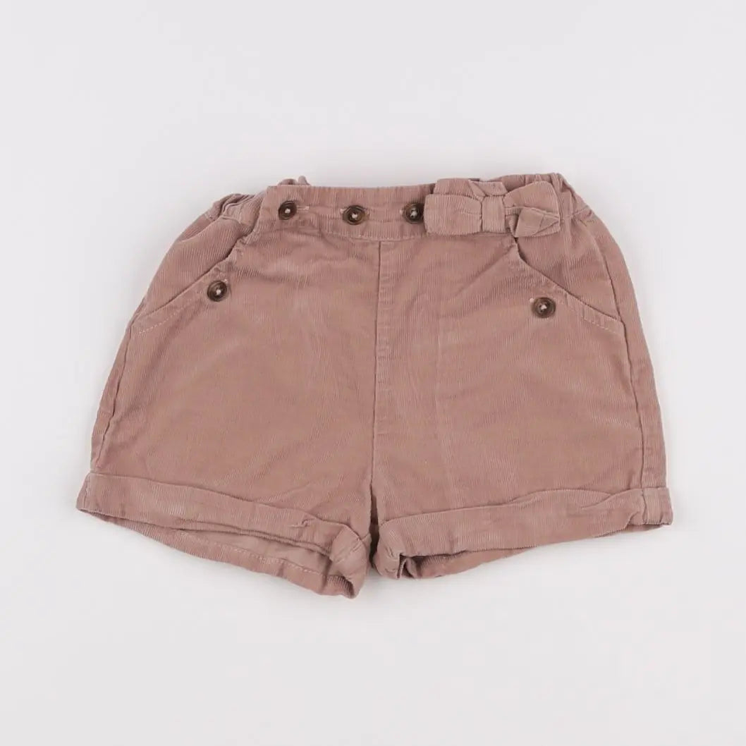 Vertbaudet - short marron - 12 mois