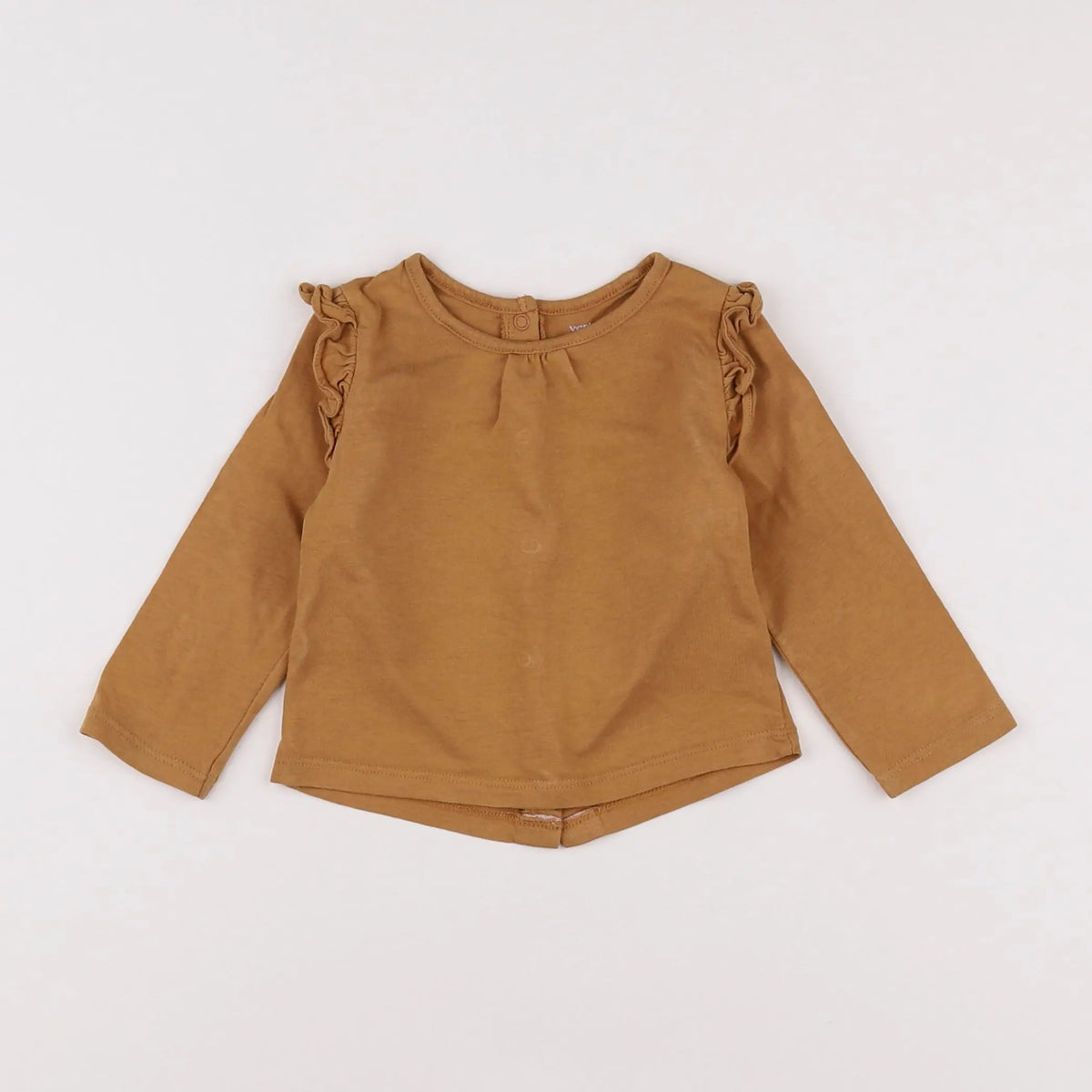 Vertbaudet - tee-shirt marron - 6 mois