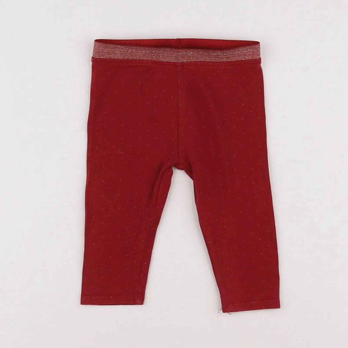 Vertbaudet - legging rouge, or - 6 mois