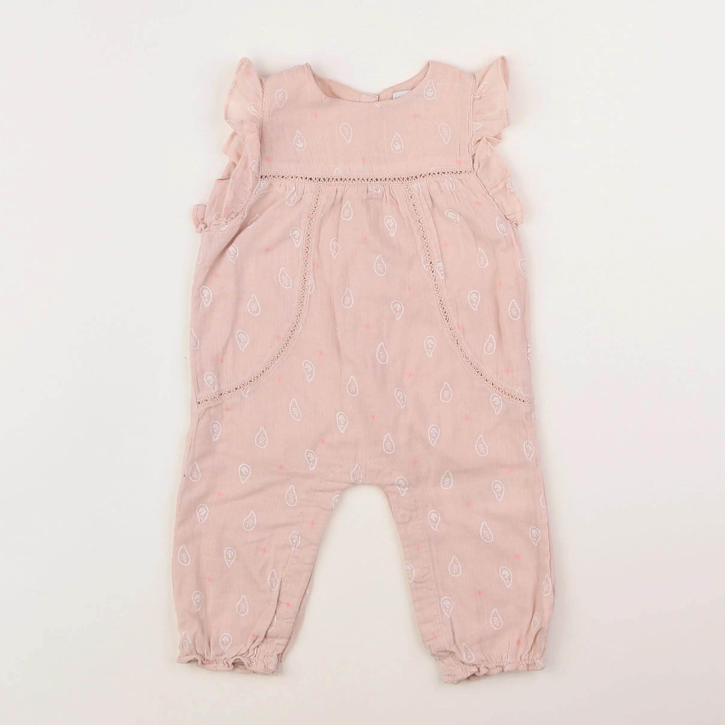 Vertbaudet - combinaison rose - 6 mois