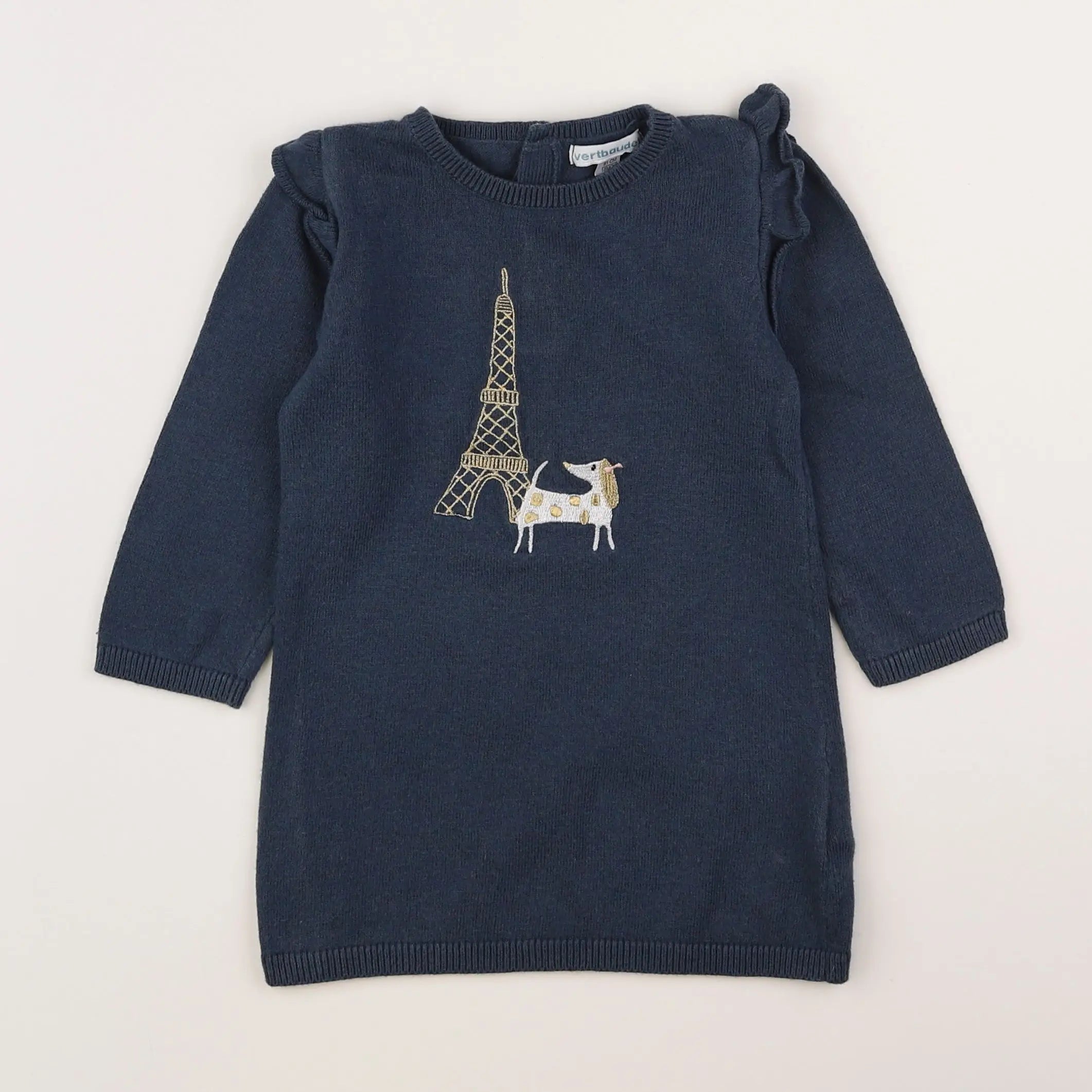 Vertbaudet - robe bleu - 18 mois