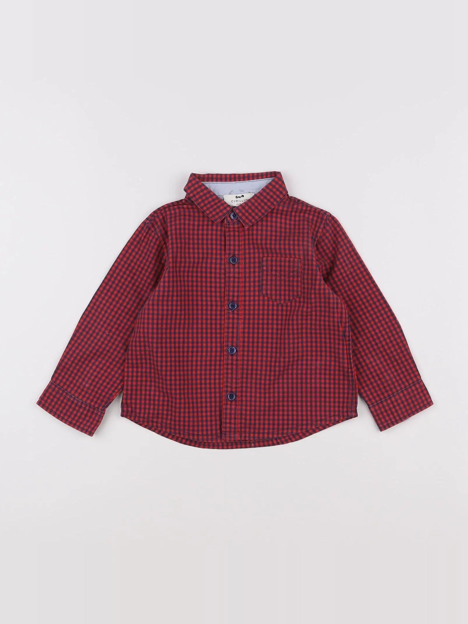 Cyrillus - chemise rouge - 18 mois