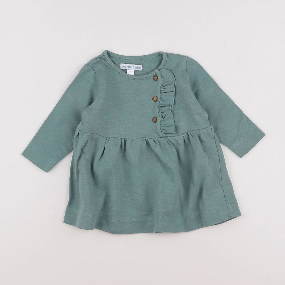 Vertbaudet - robe vert - 3 mois