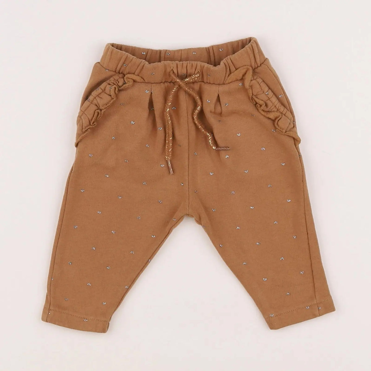 Vertbaudet - jogging marron, or - 3 mois