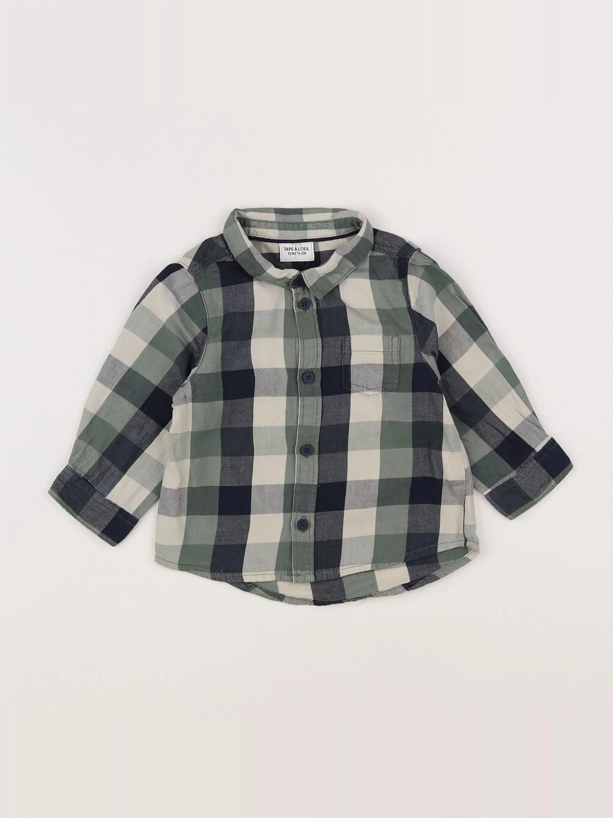 Tape à l'oeil - chemise gris - 12 mois