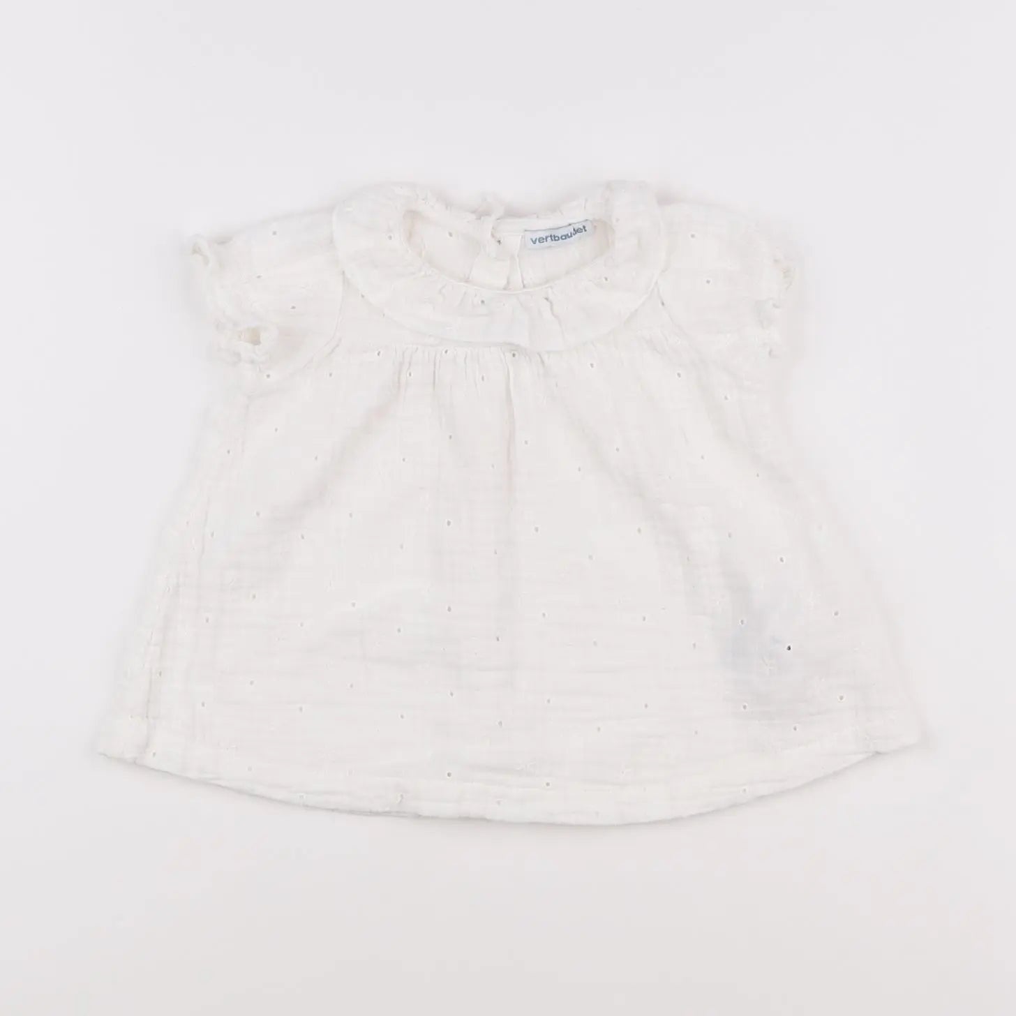 Vertbaudet - robe blanc - 9 mois