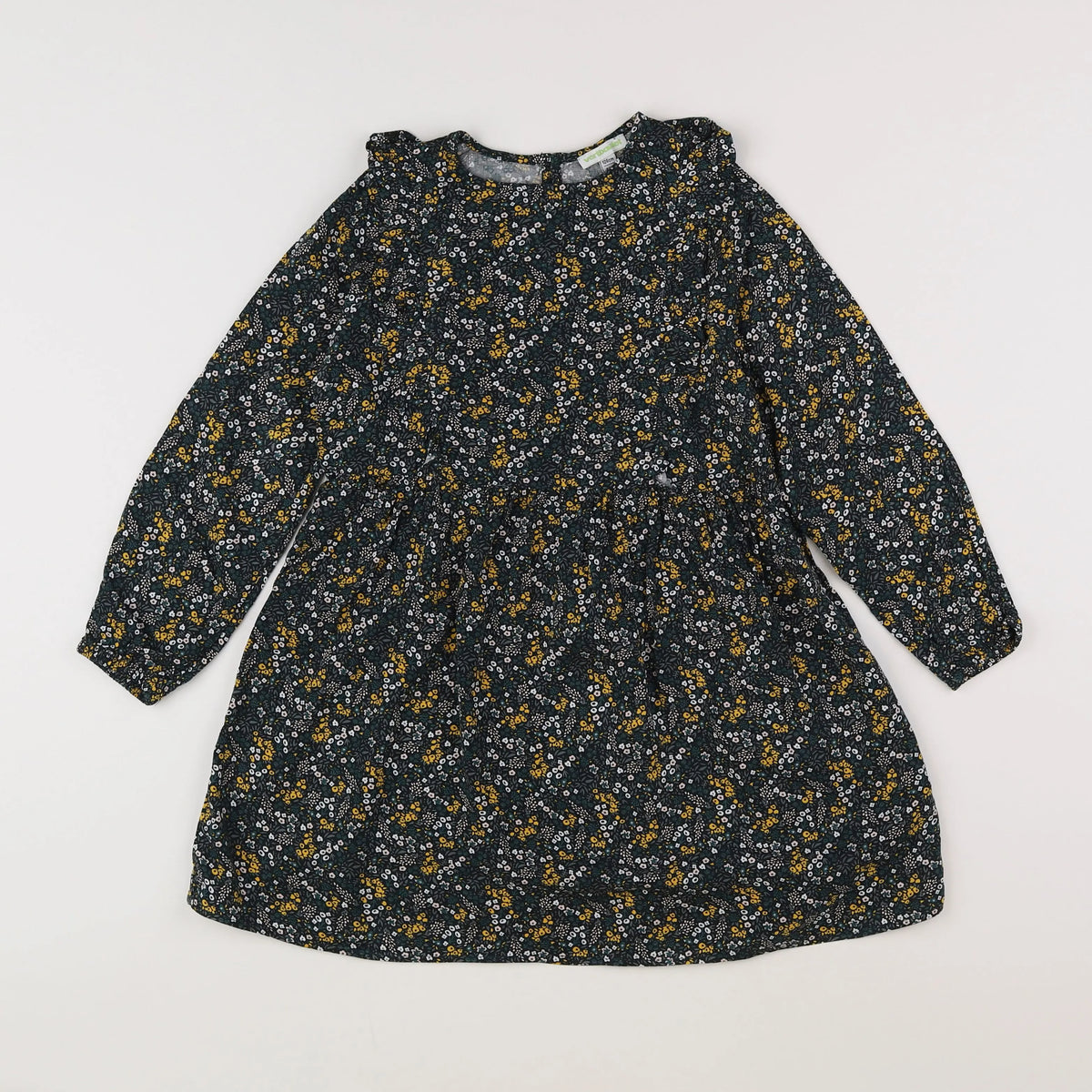 Vertbaudet - robe vert, jaune - 8 ans