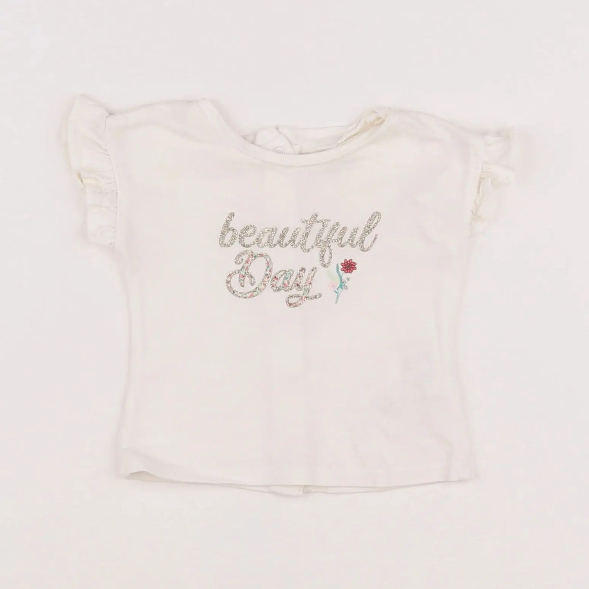 Vertbaudet - tee-shirt beige - 3 mois