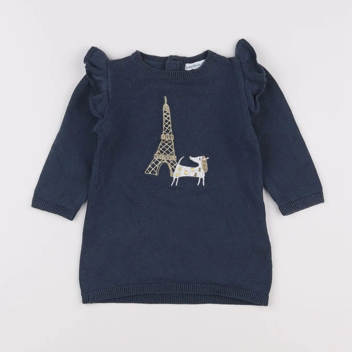 Vertbaudet - robe bleu - 9 mois