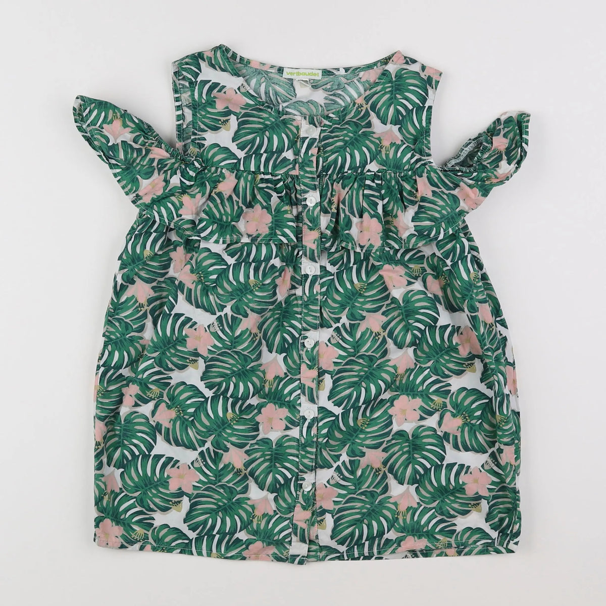 Vertbaudet - blouse vert - 10 ans