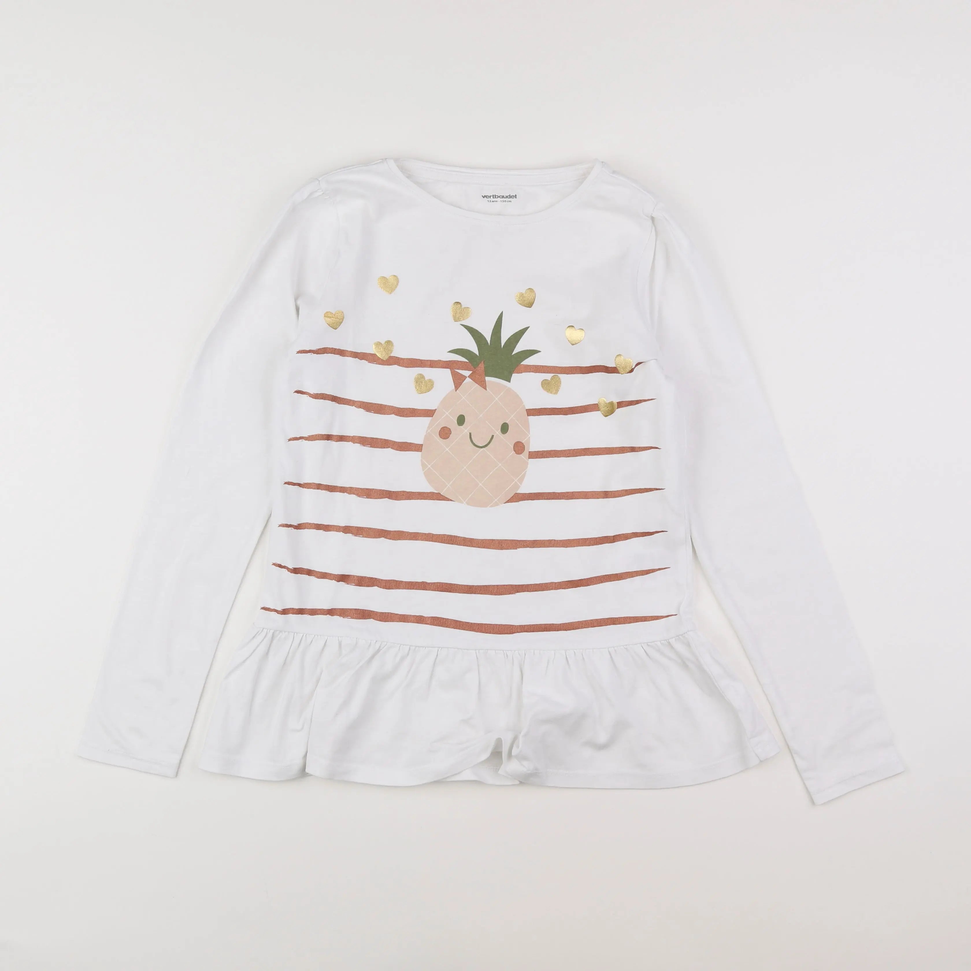 Vertbaudet - tee-shirt blanc - 12 ans