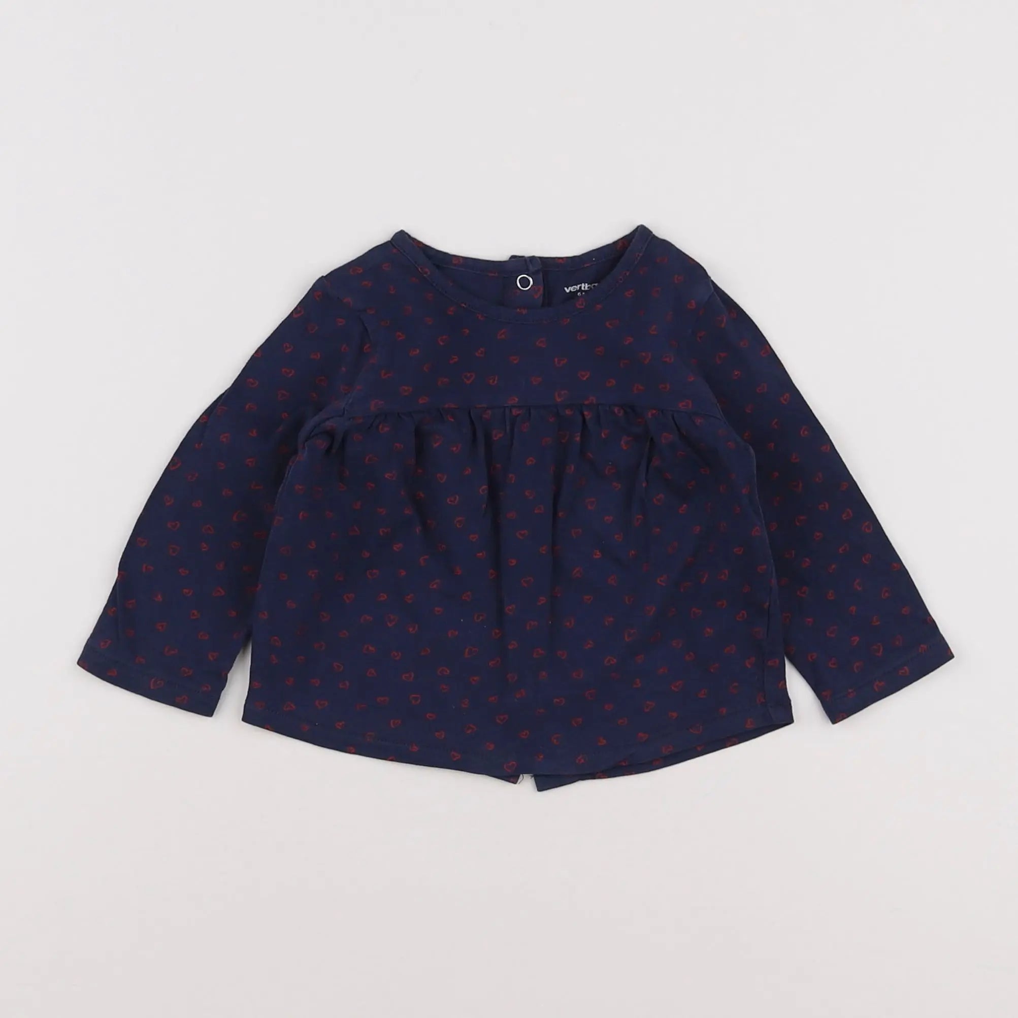 Vertbaudet - tee-shirt bleu - 6 mois
