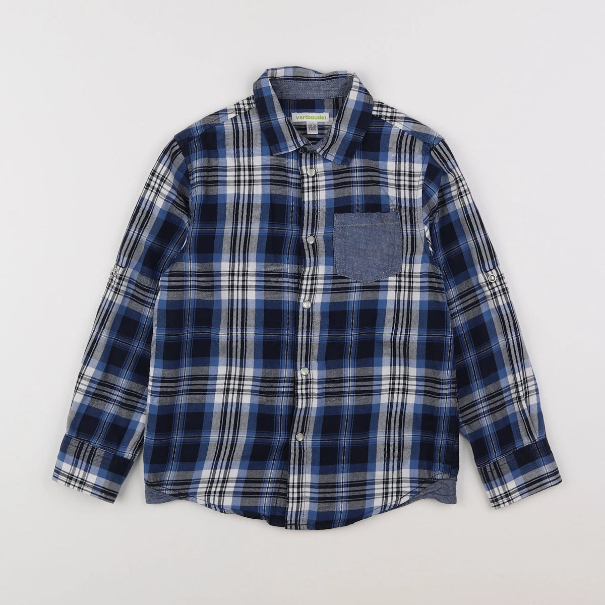 Vertbaudet - chemise bleu - 8 ans