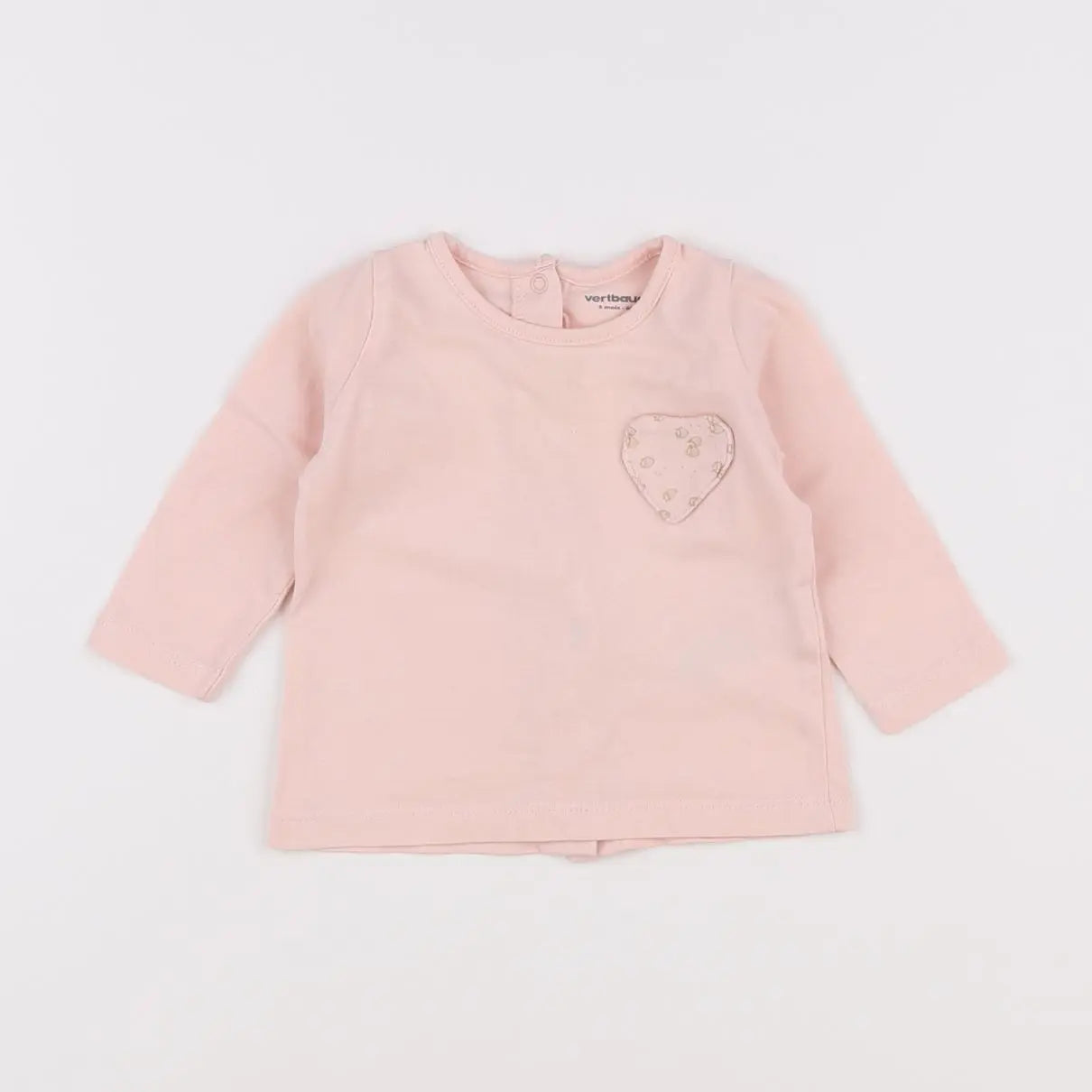 Vertbaudet - tee-shirt rose - 3 mois