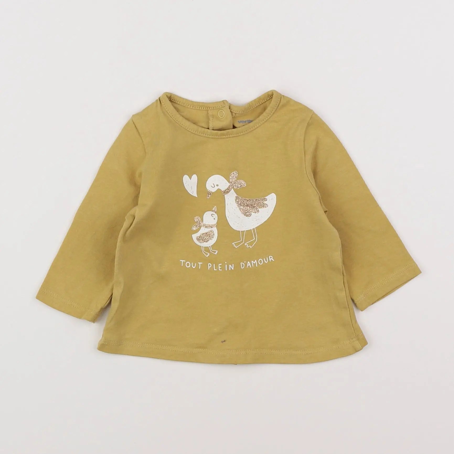 Vertbaudet - tee-shirt jaune - 3 mois