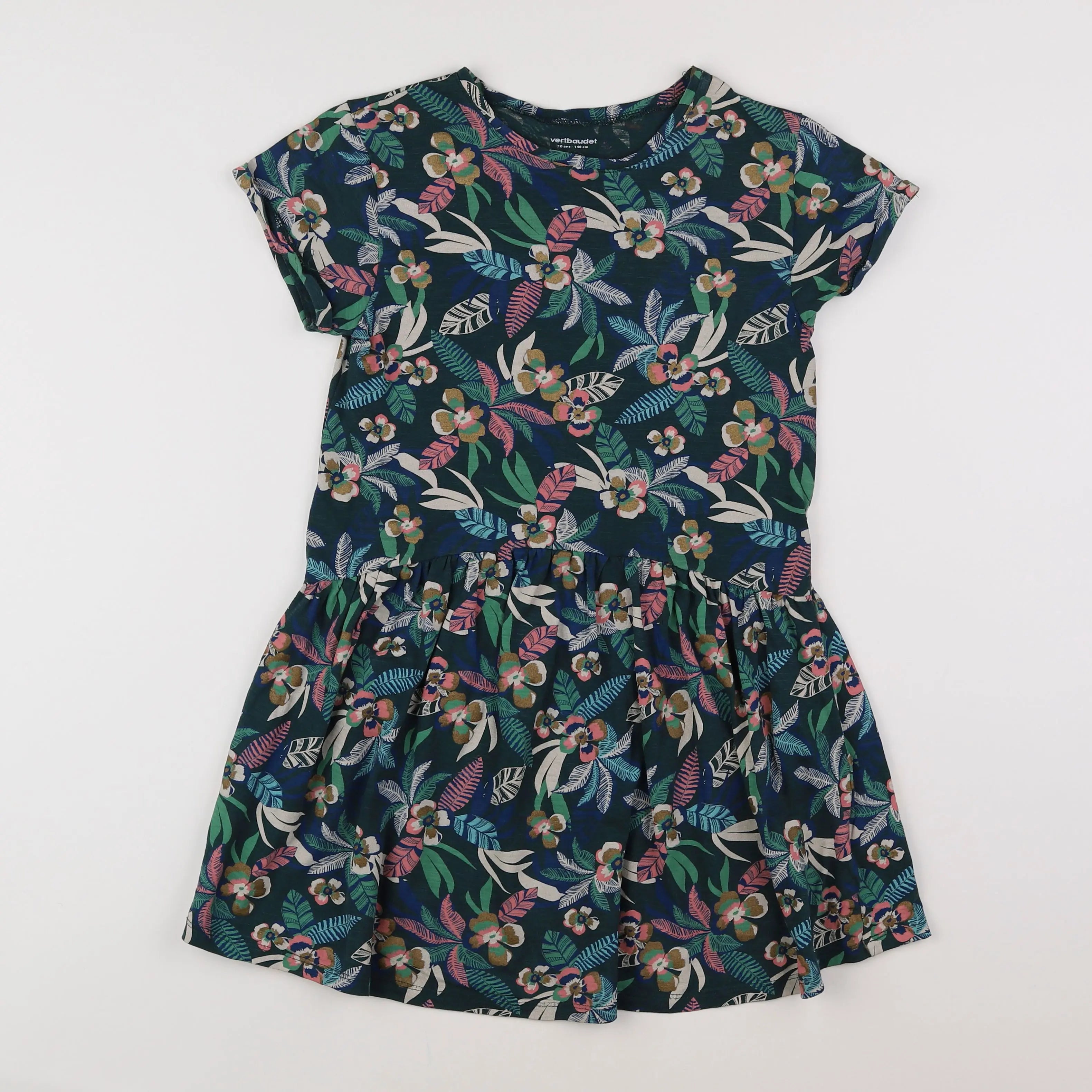 Vertbaudet - robe multicolore - 10 ans