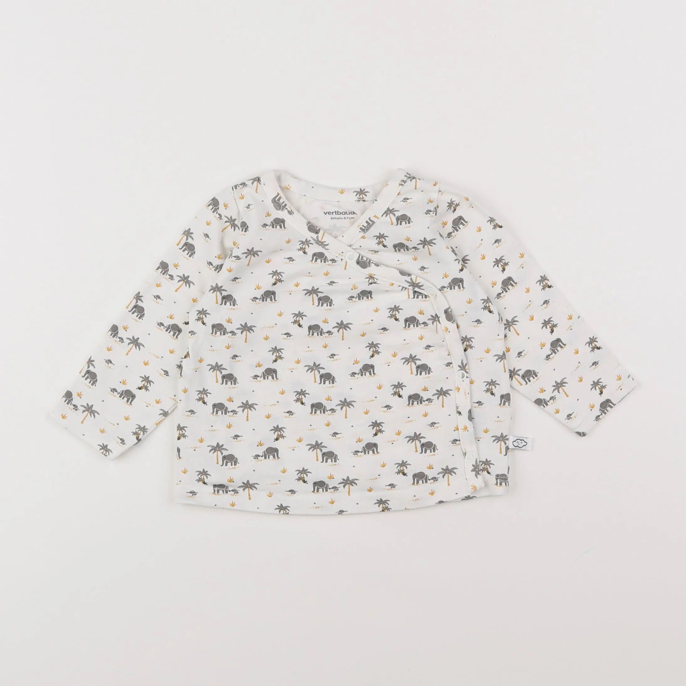 Vertbaudet - tee-shirt blanc - 6 mois