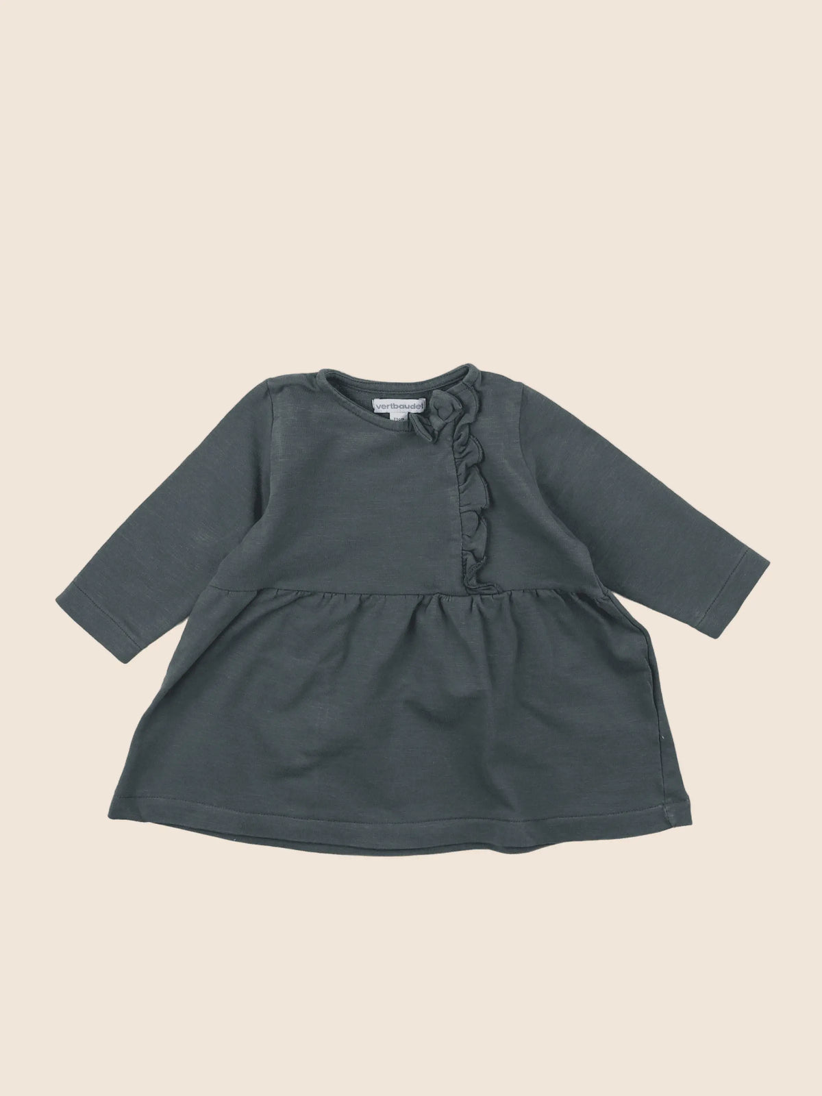 Vertbaudet - robe vert - 9 mois