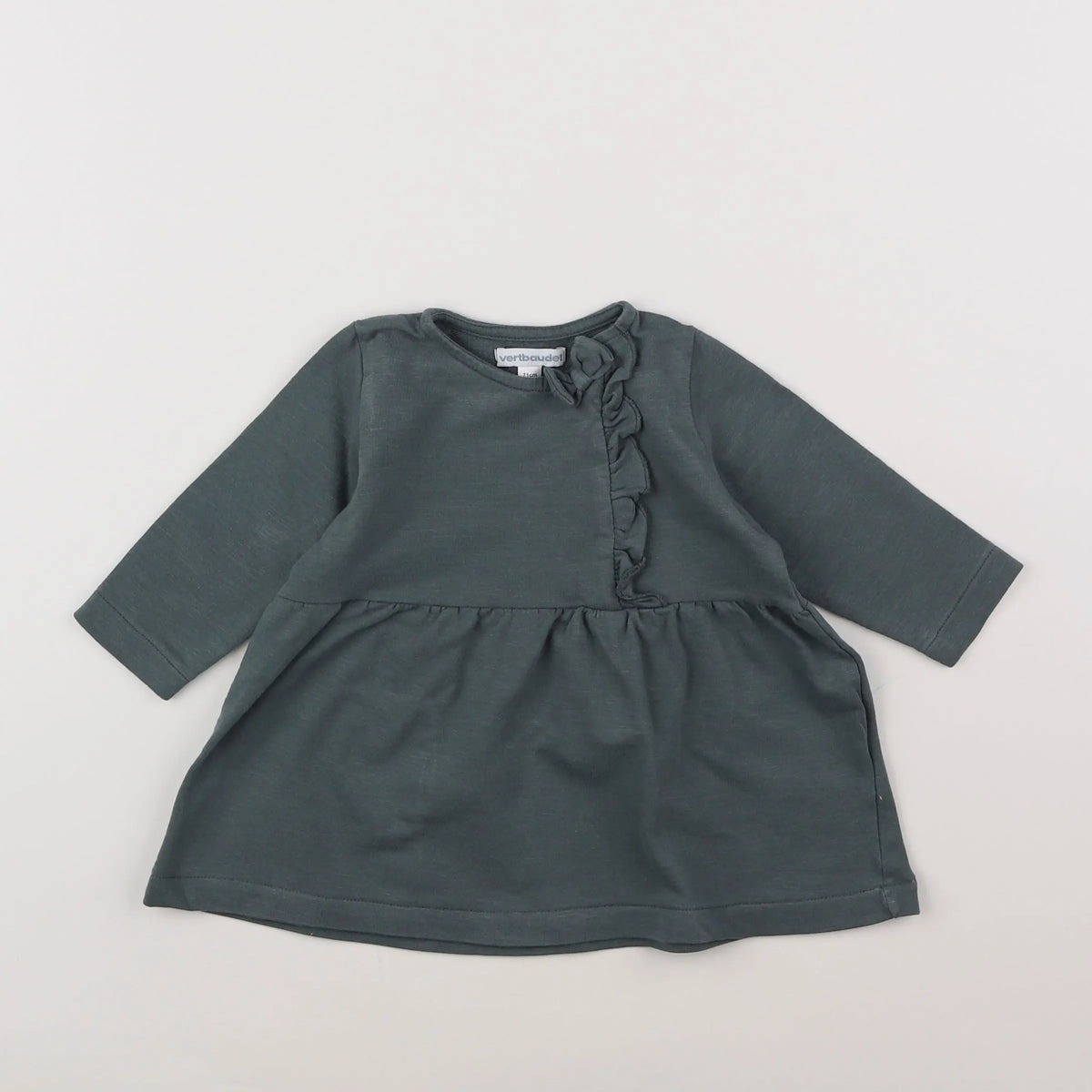 Vertbaudet - robe vert - 9 mois