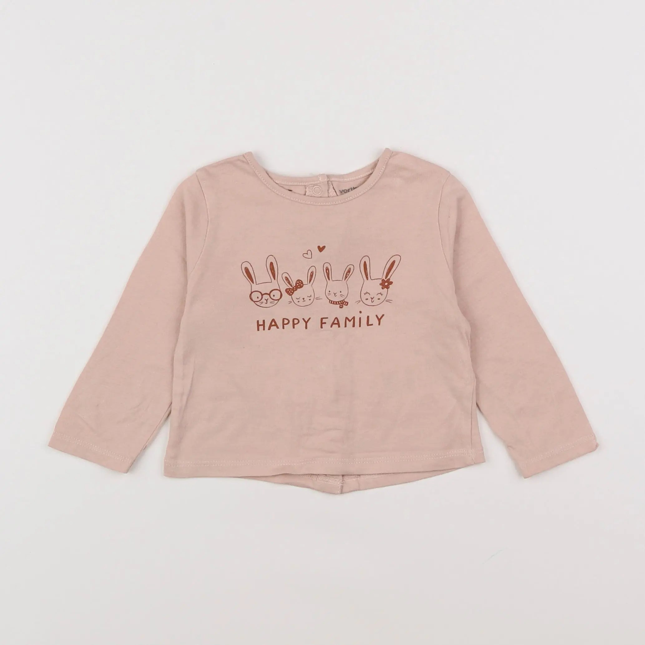 Vertbaudet - tee-shirt rose - 6 mois