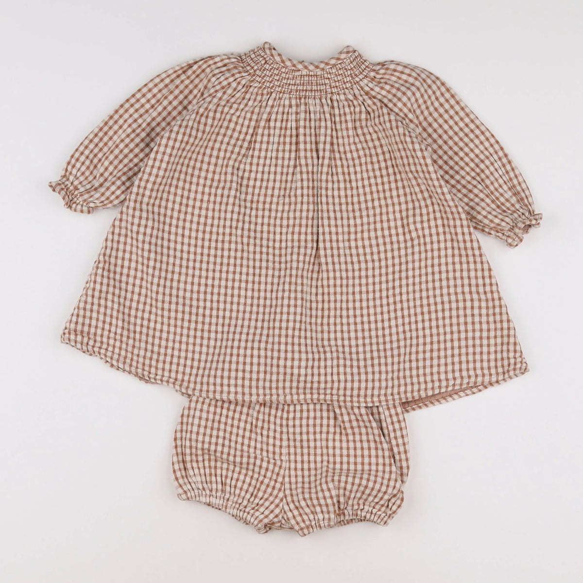 Vertbaudet - robe beige - 18 mois