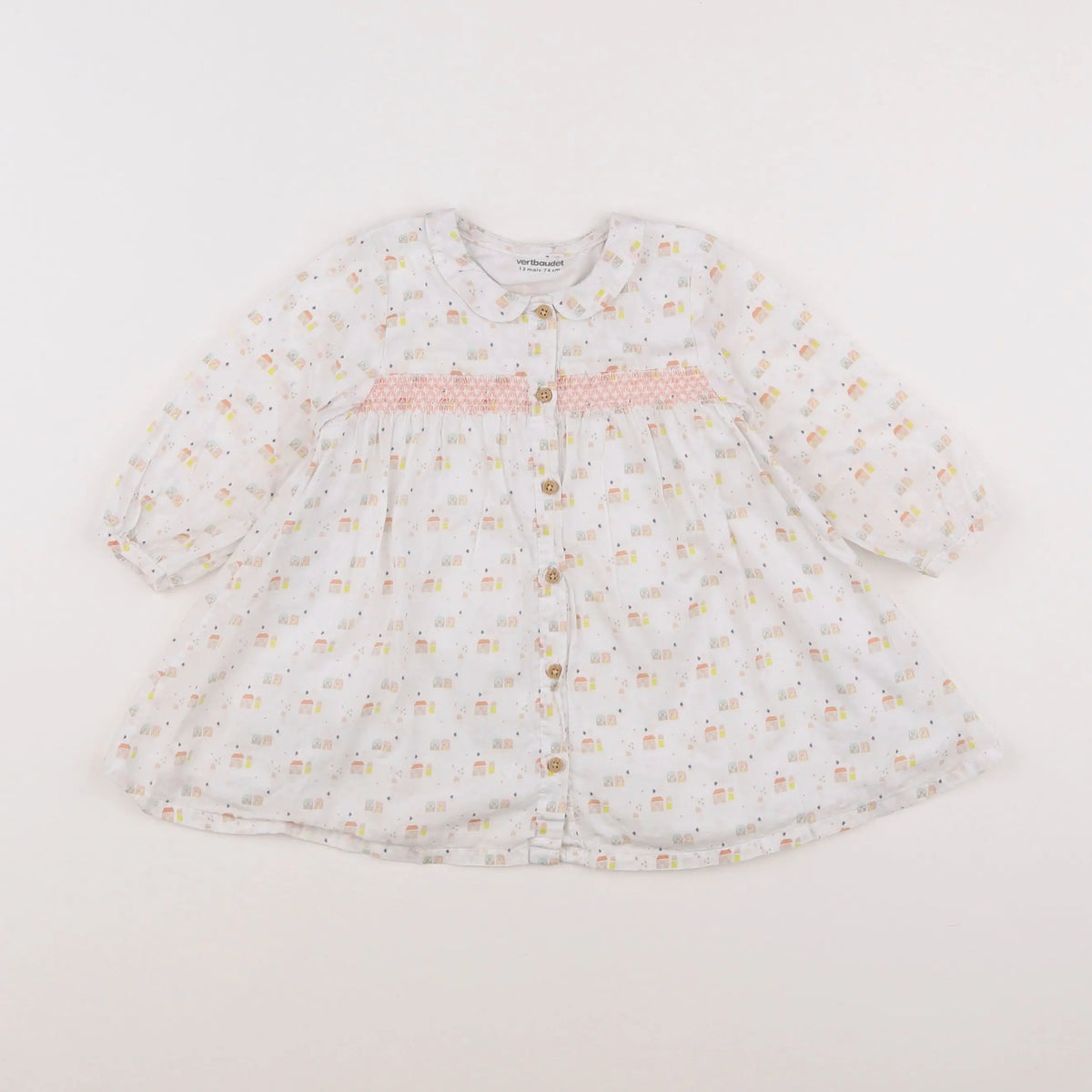 Vertbaudet - robe blanc - 12 mois