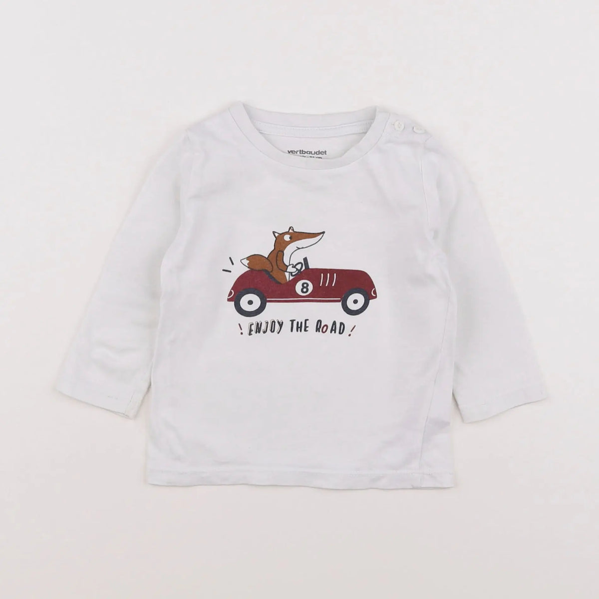 Vertbaudet - tee-shirt blanc - 9 mois
