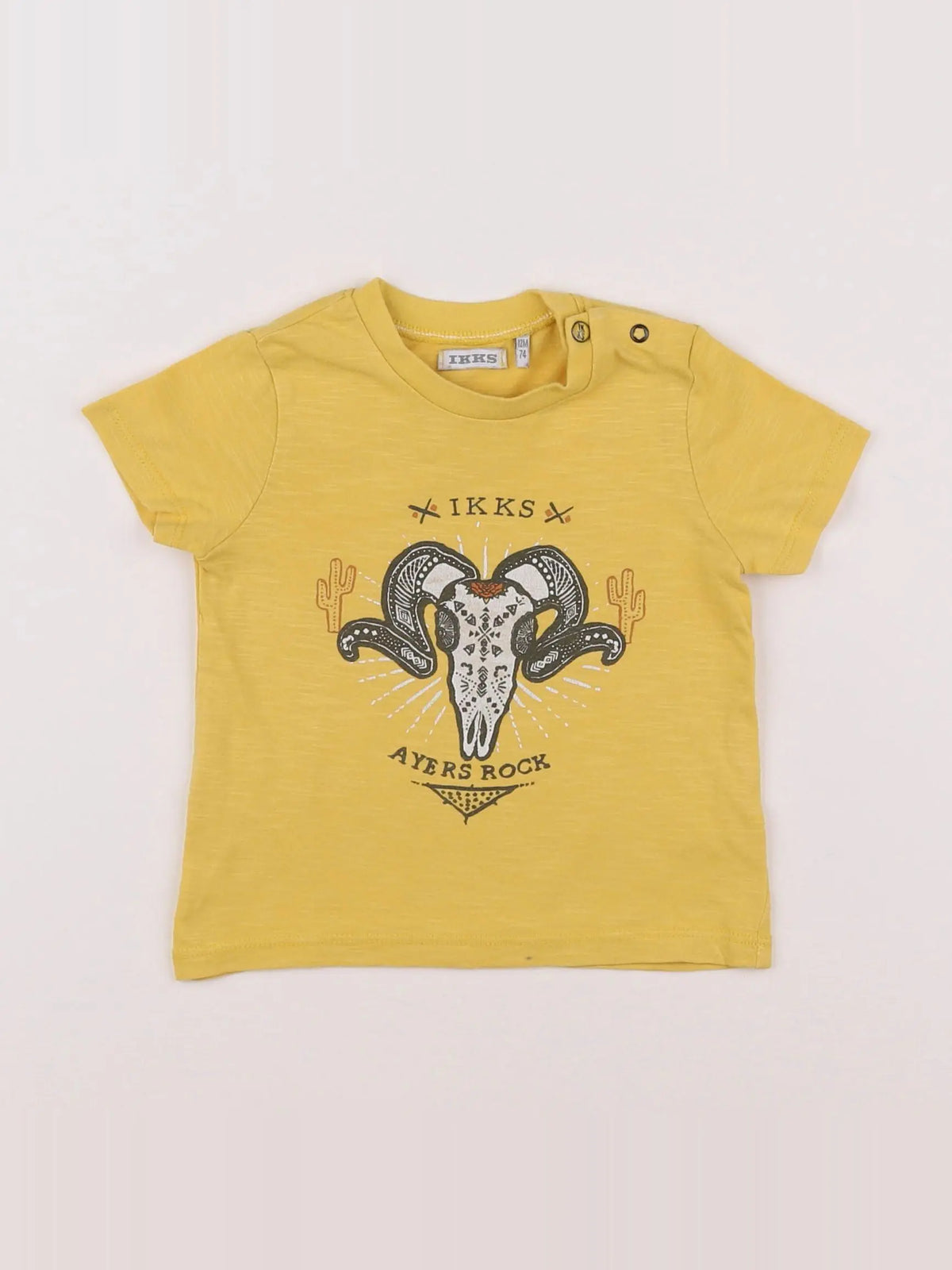 IKKS - tee-shirt jaune - 12 mois